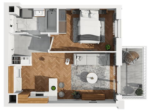 Plan 2 pok. 38m²