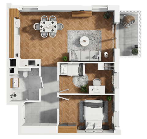 Plan 3 pok. 63m²