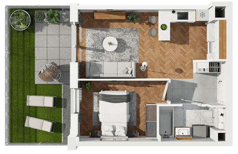 Plan 2 pok. 39m²