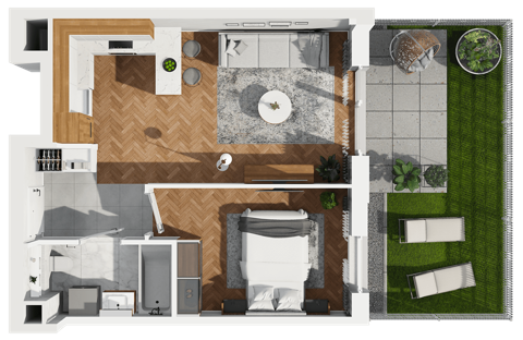 Plan 2 pok. 38m²