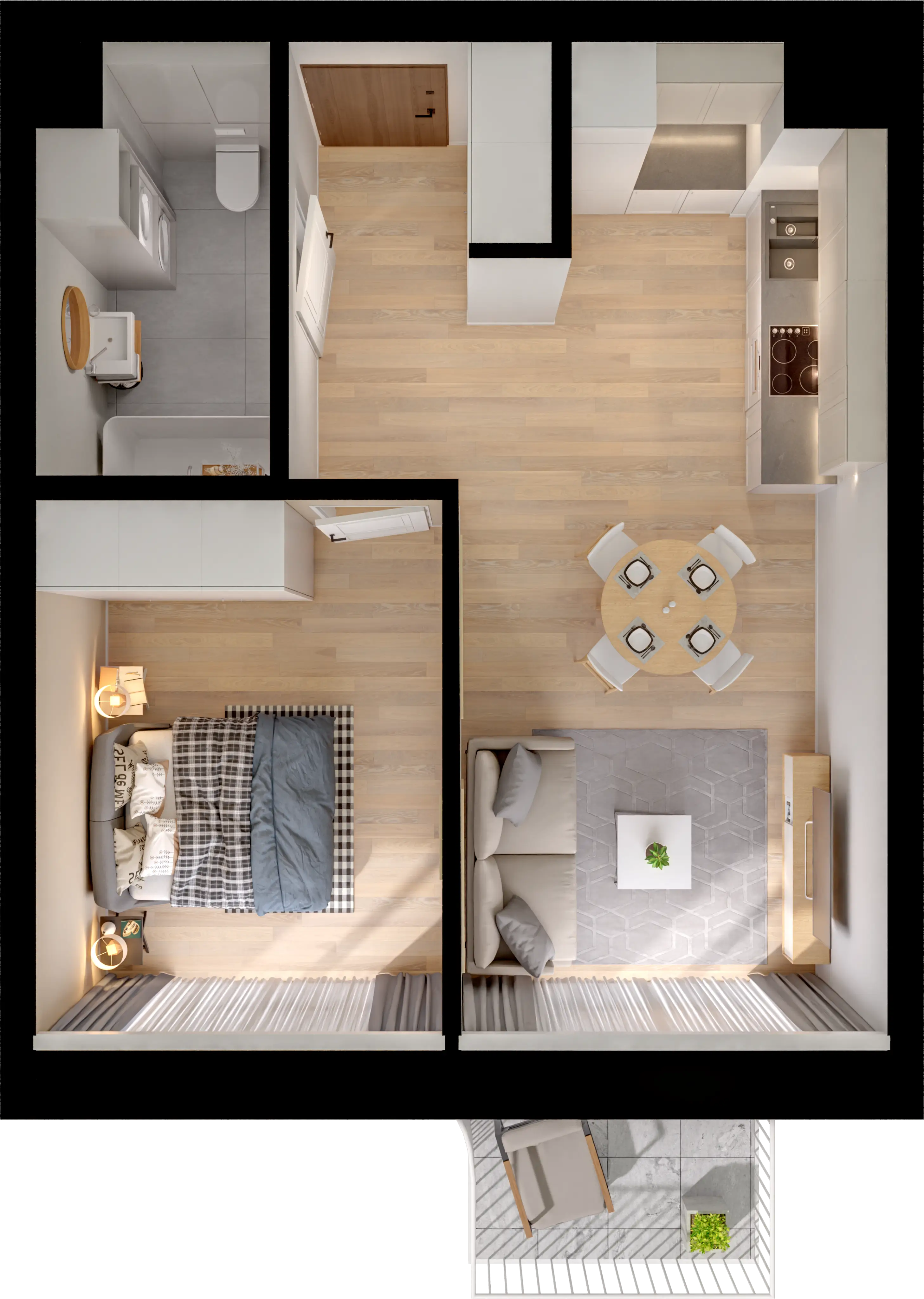 Plan 2 pok. 41m²