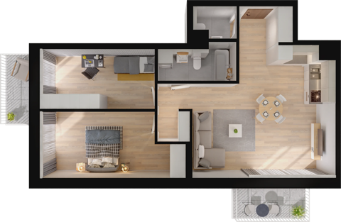 Plan 3 pok. 72m²