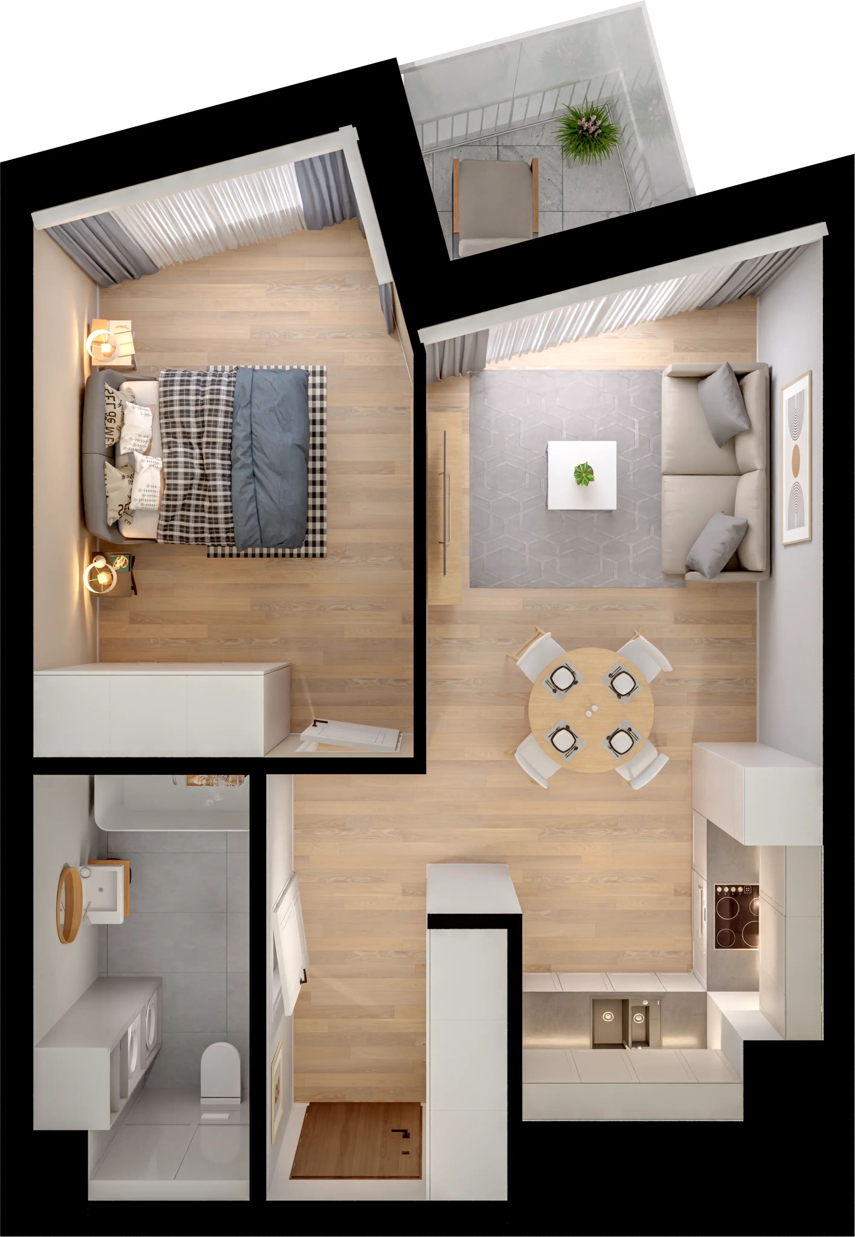 Plan 2 pok. 42m²