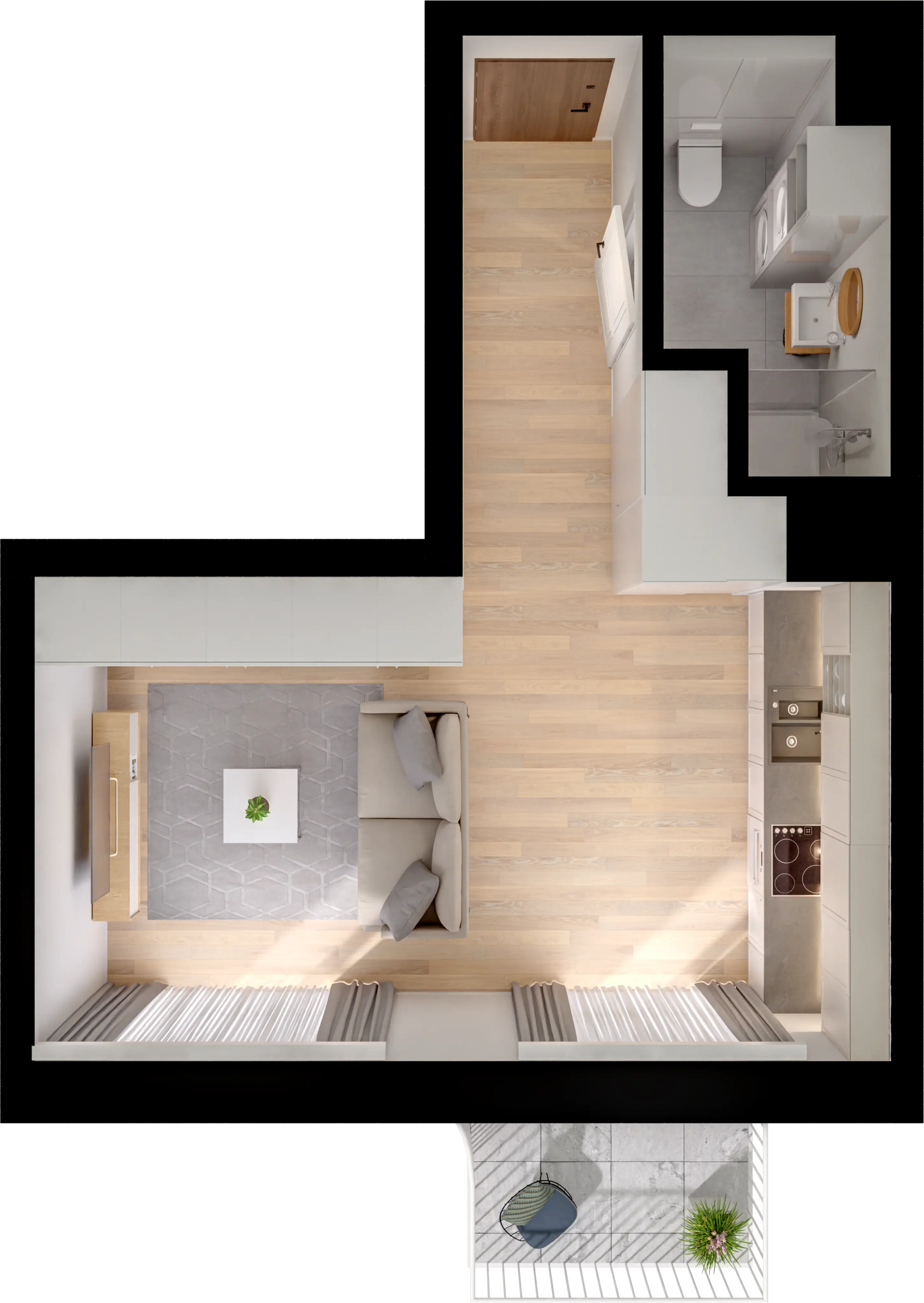 Plan 1 pok. 31m²