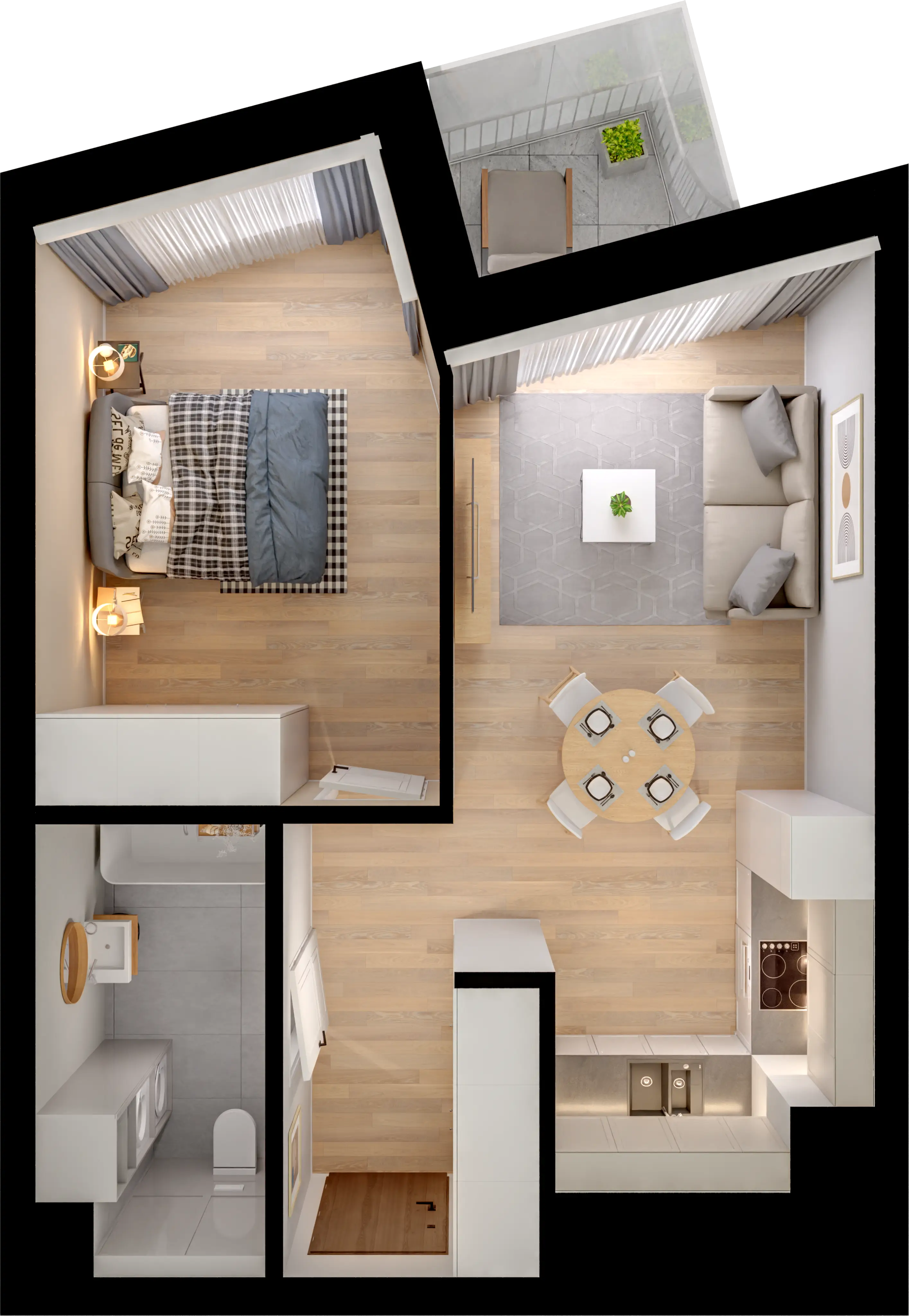 Plan 2 pok. 42m²
