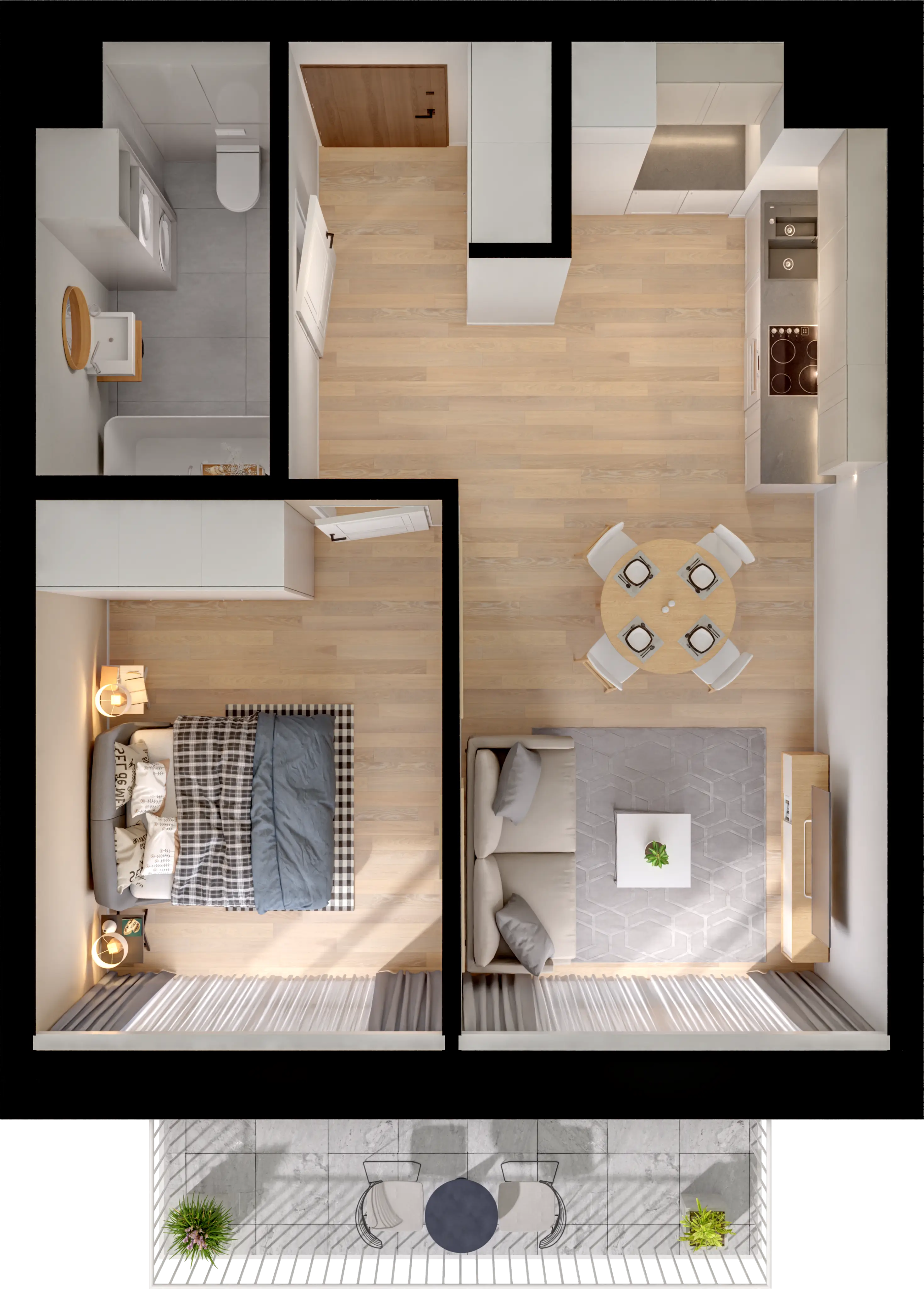 Plan 2 pok. 42m²
