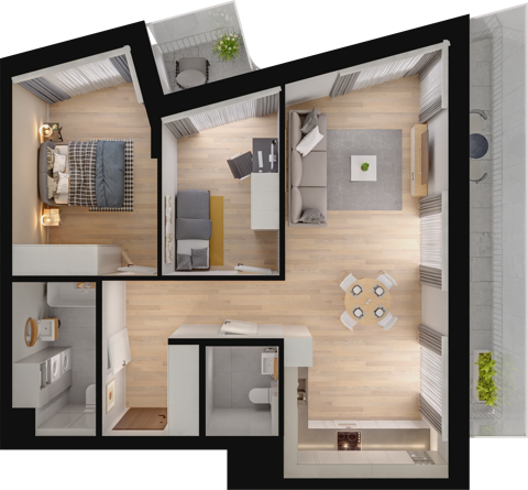 Plan 3 pok. 71m²