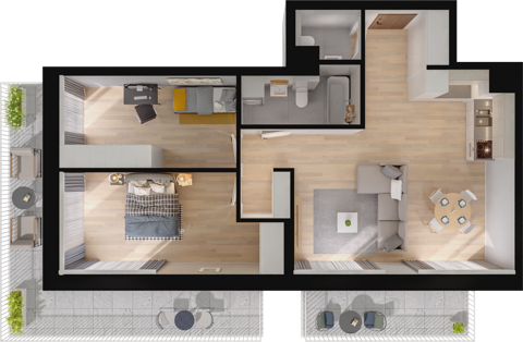 Plan 3 pok. 73m²