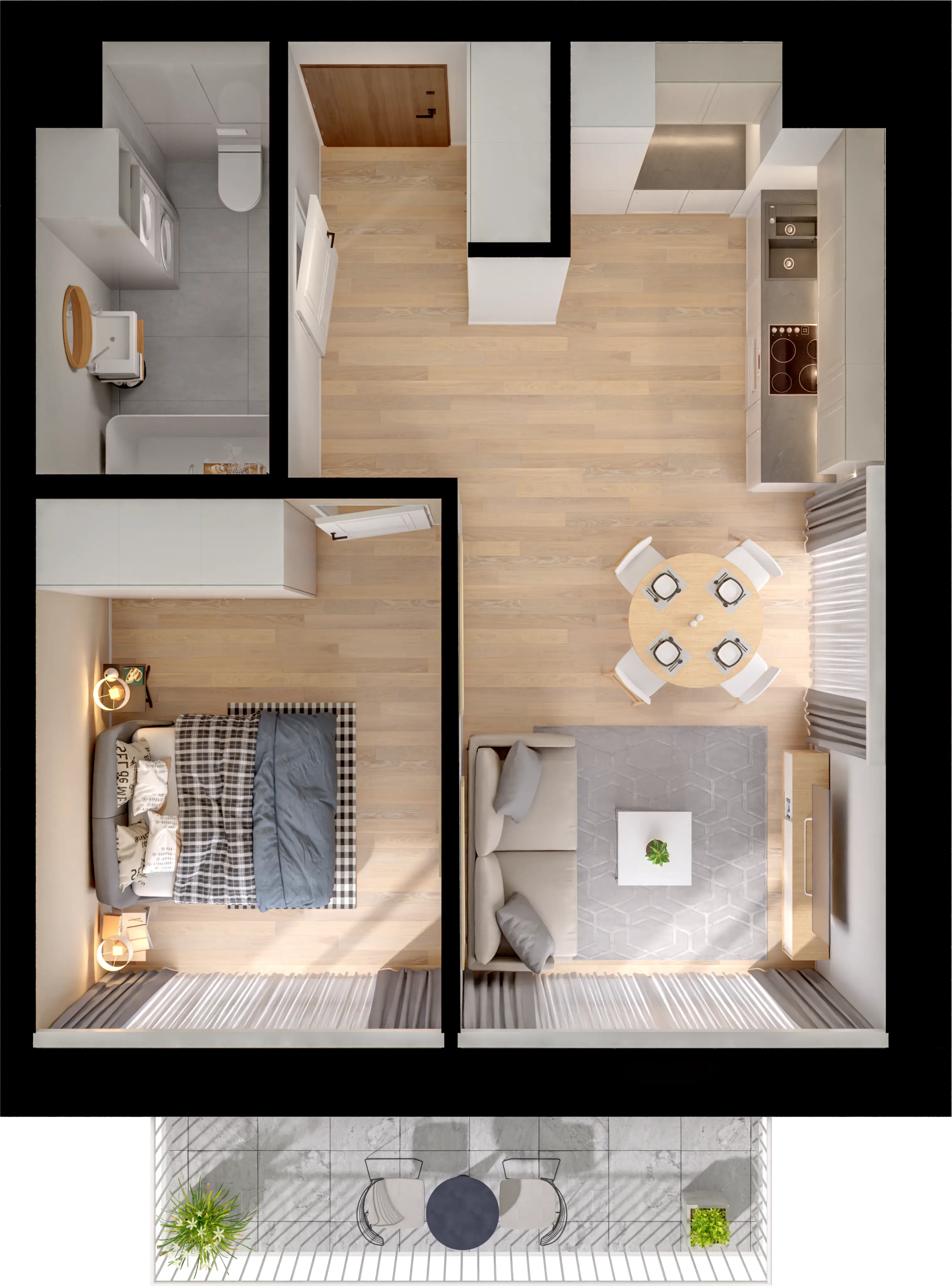 Plan 2 pok. 42m²