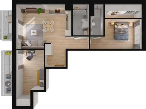 Plan 3 pok. 72m²