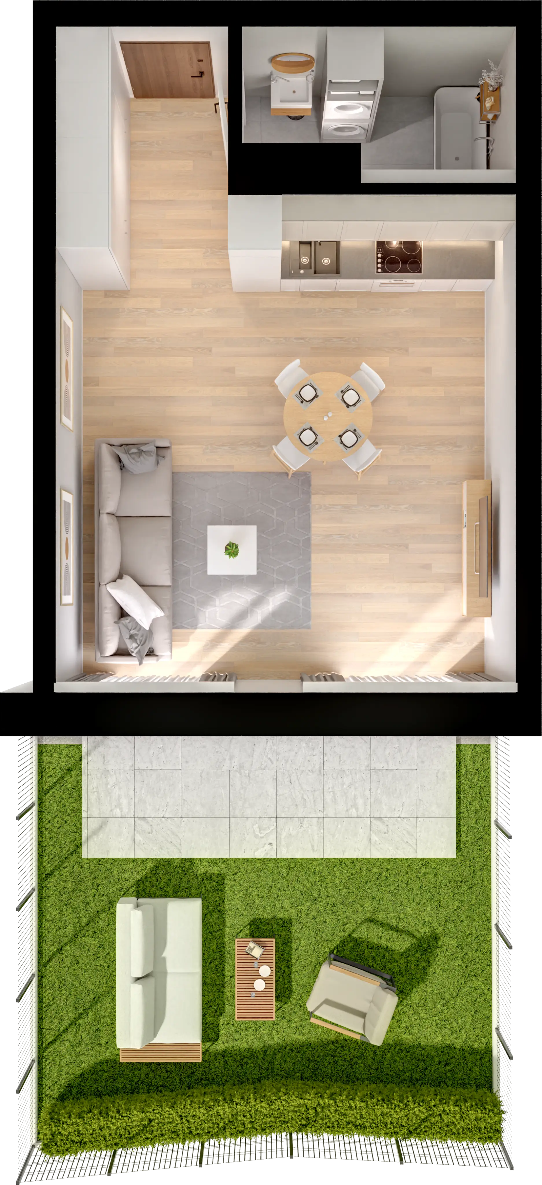 Plan 1 pok. 37m²