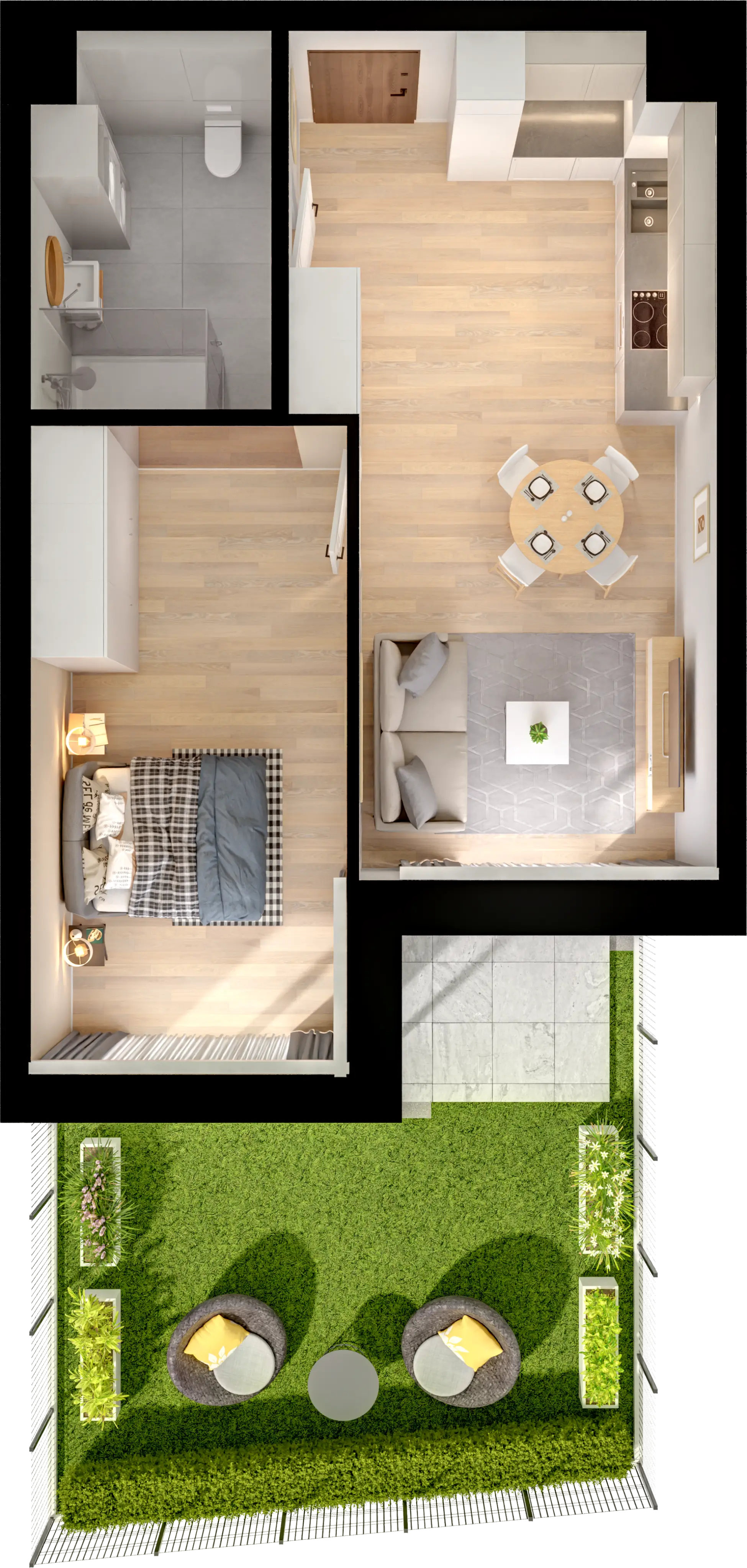 Plan 2 pok. 47m²