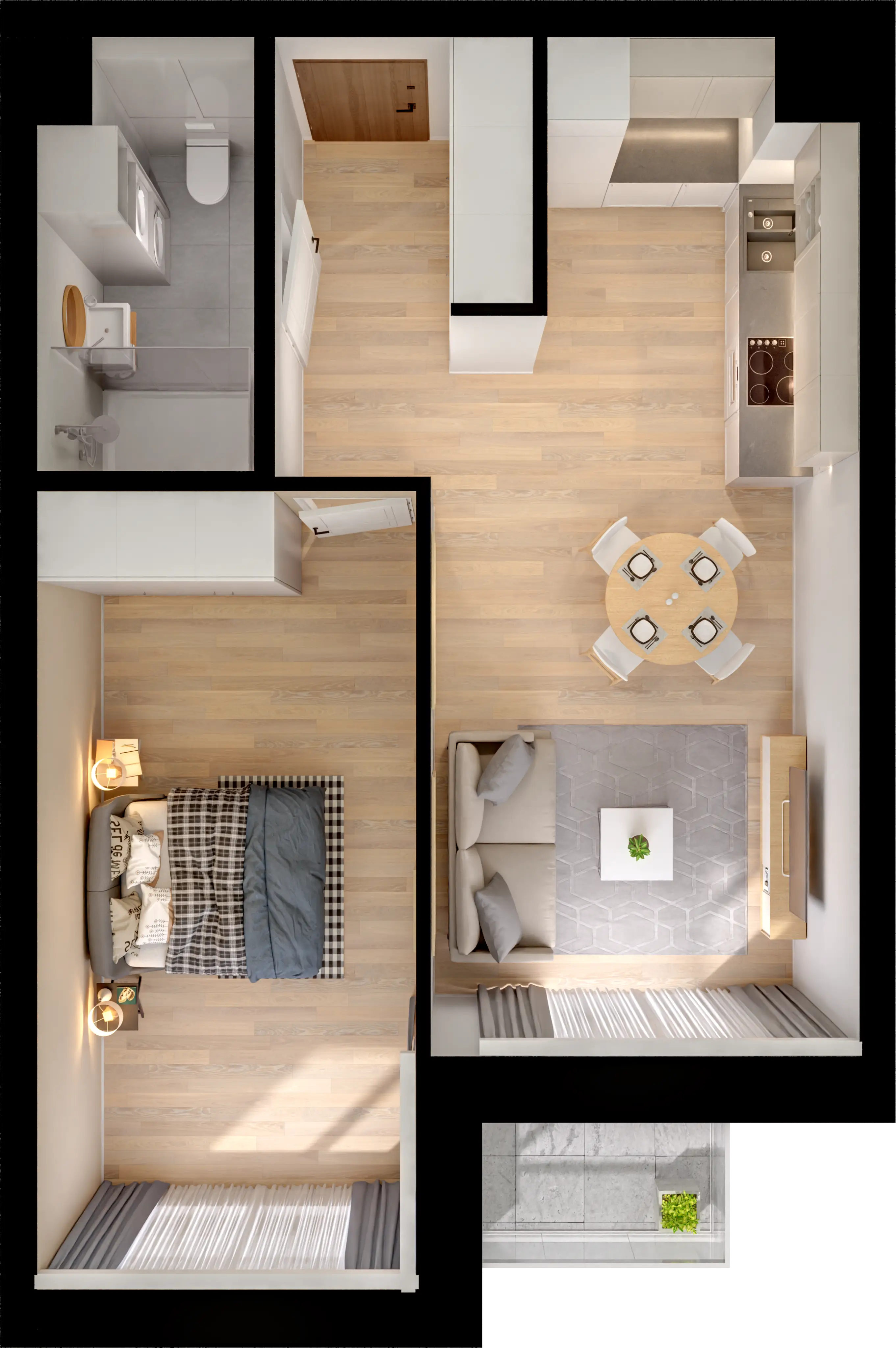 Plan 2 pok. 48m²