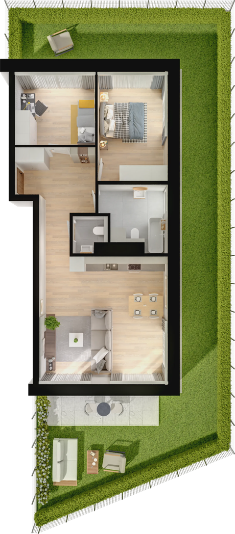Plan 3 pok. 67m²