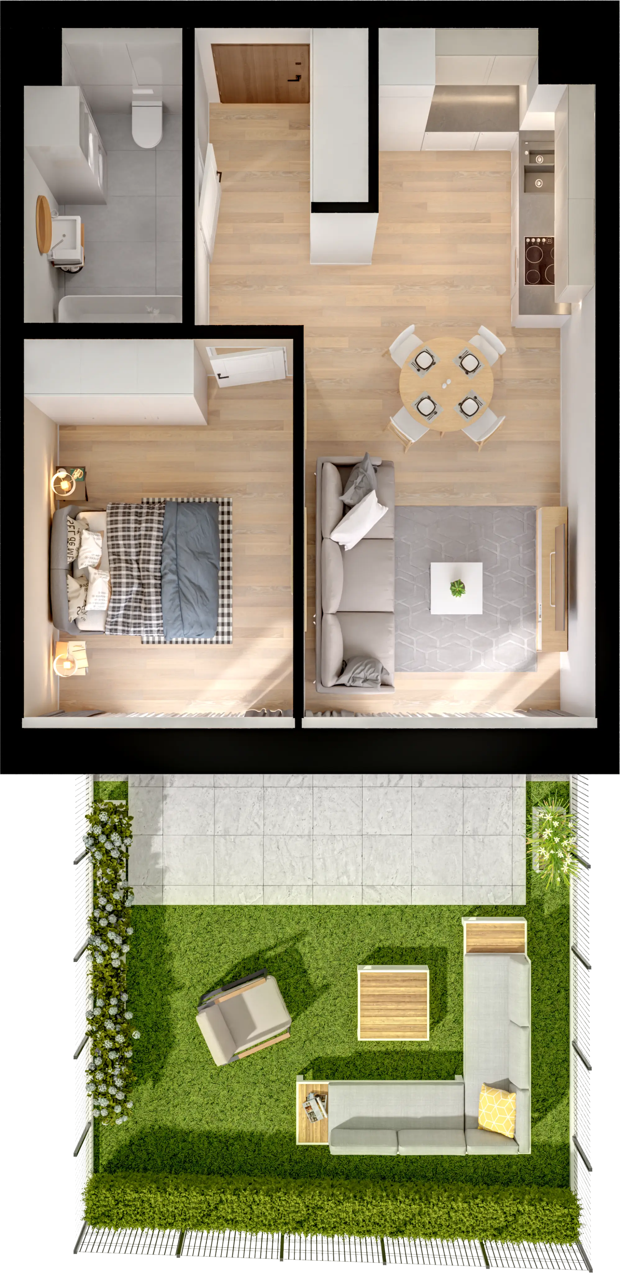 Plan 2 pok. 43m²