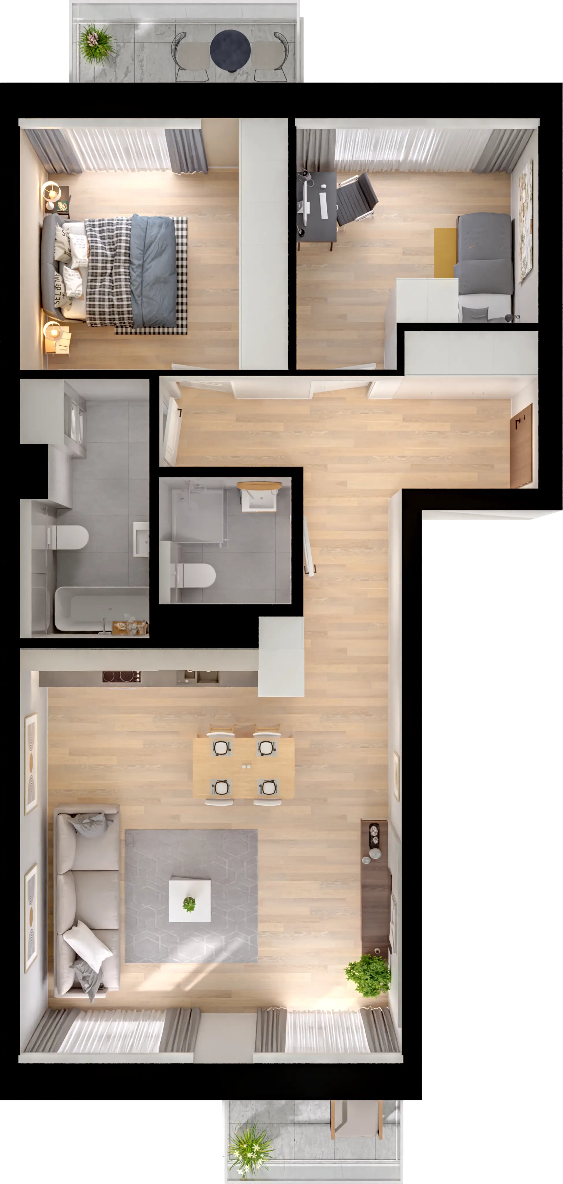 Plan 3 pok. 71m²