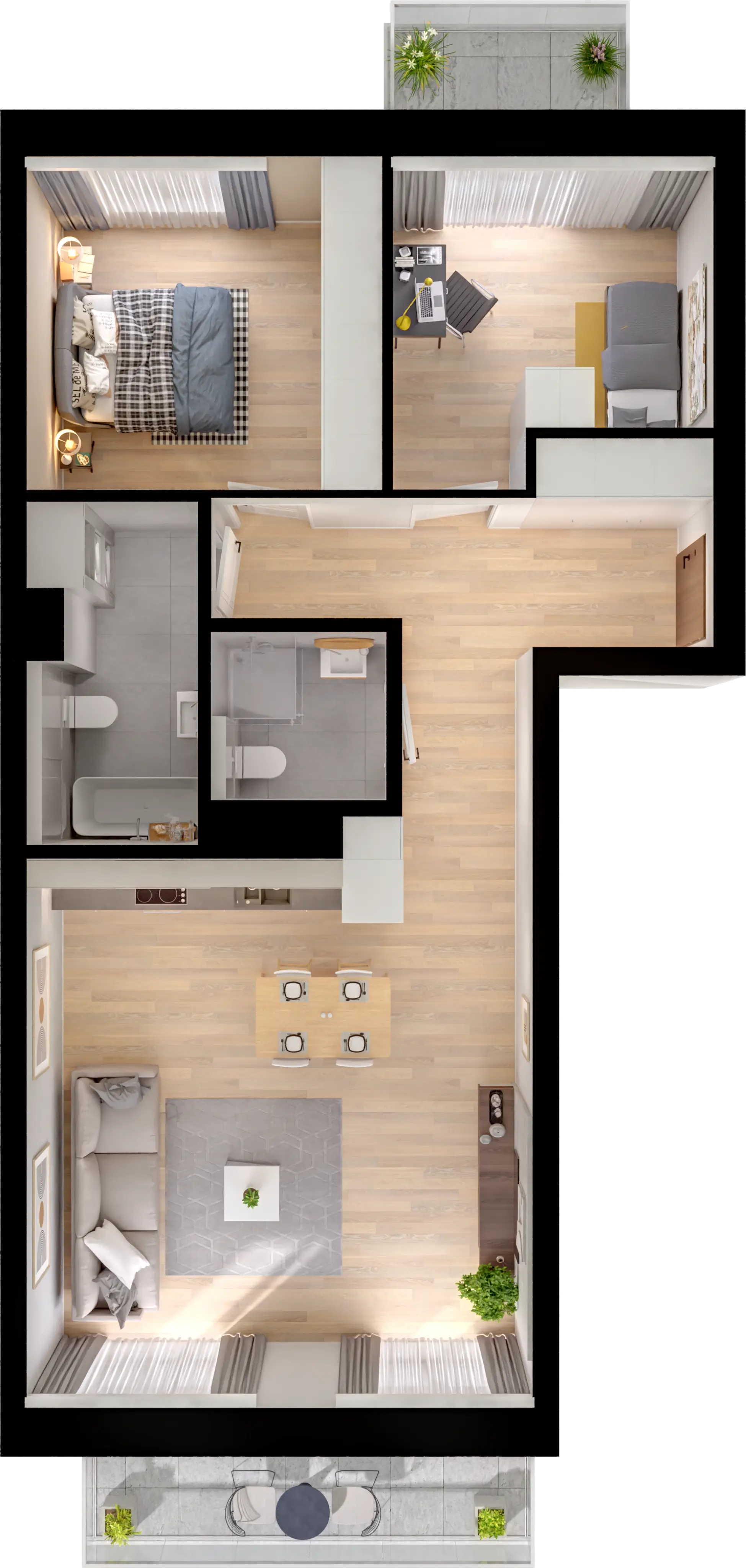 Plan 3 pok. 71m²