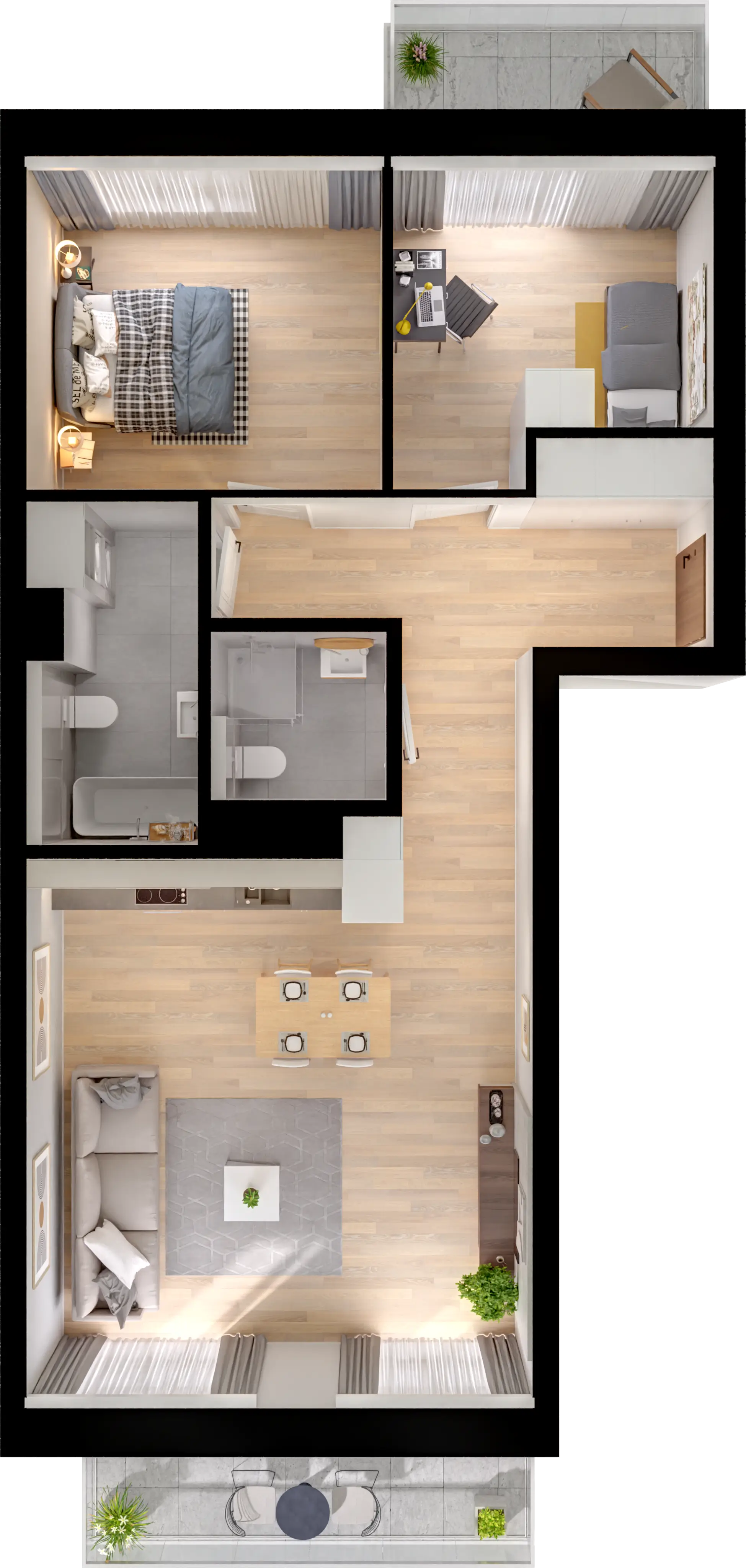 Plan 3 pok. 71m²
