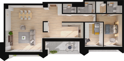 Plan 4 pok. 111m²