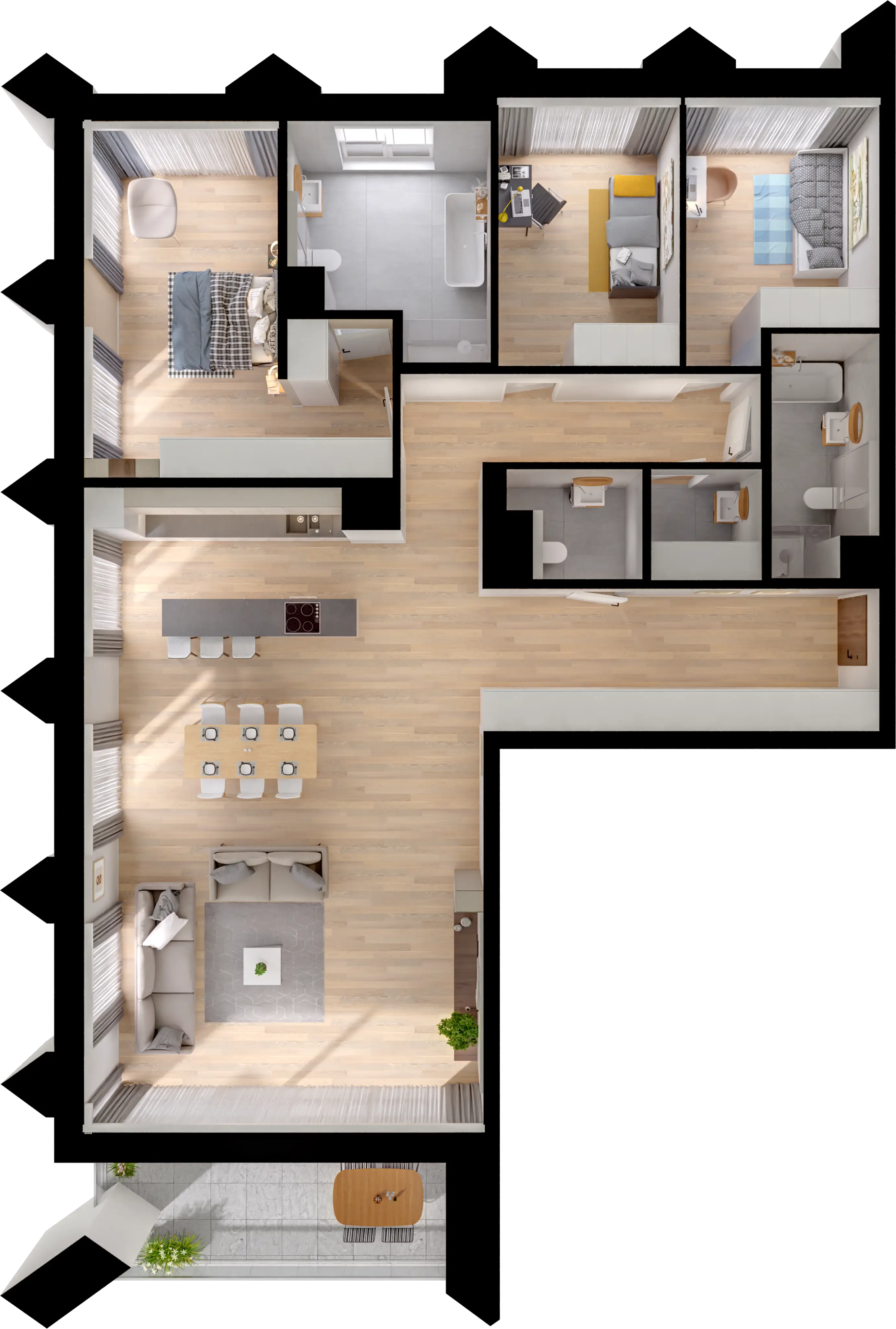 Plan 4 pok. 141m²