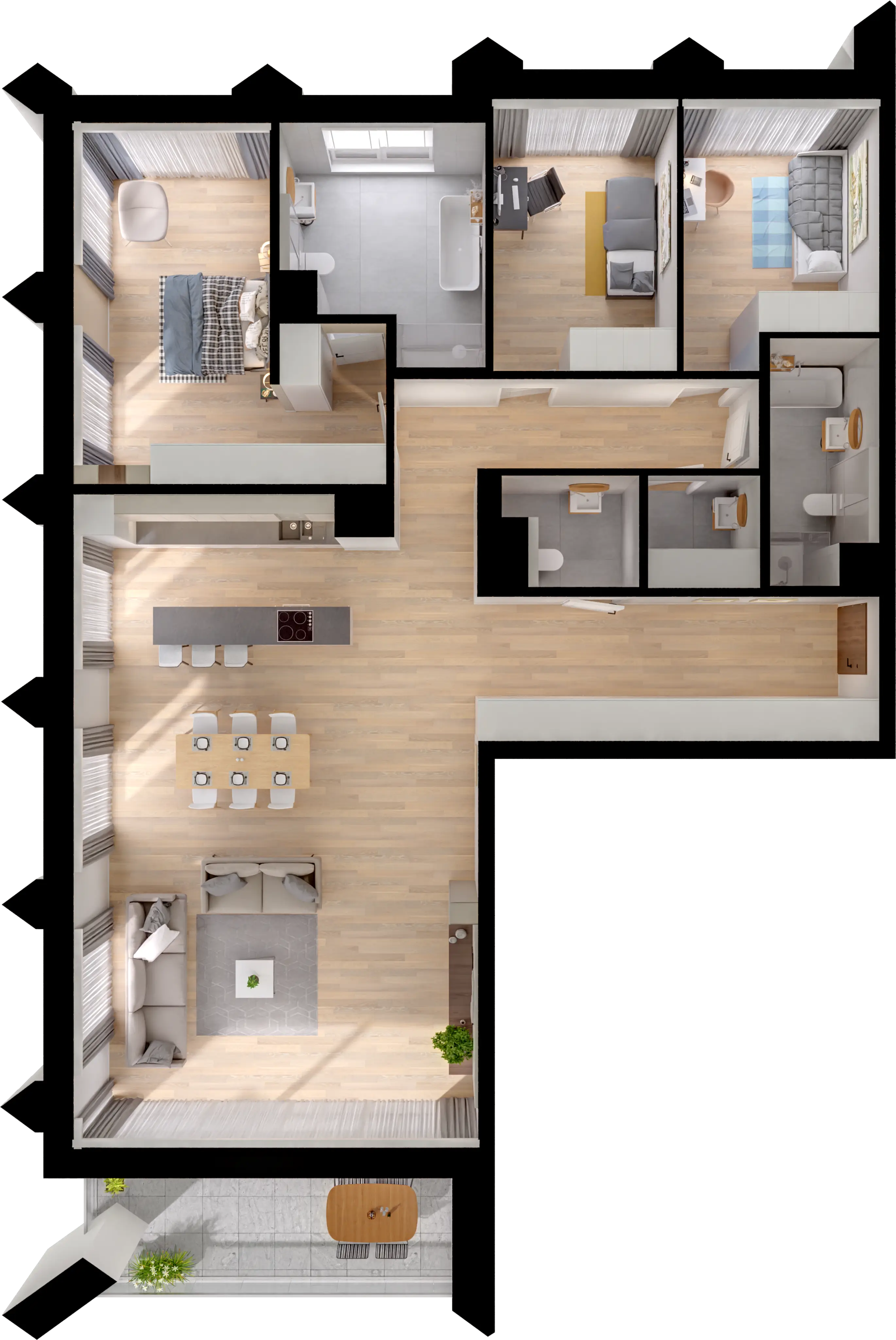 Plan 4 pok. 141m²