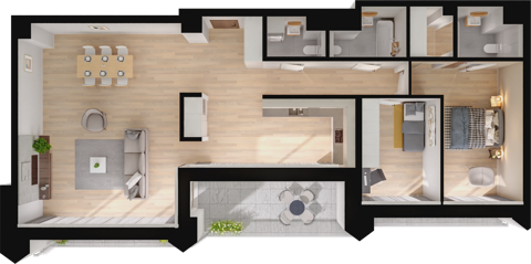 Plan 3 pok. 111m²