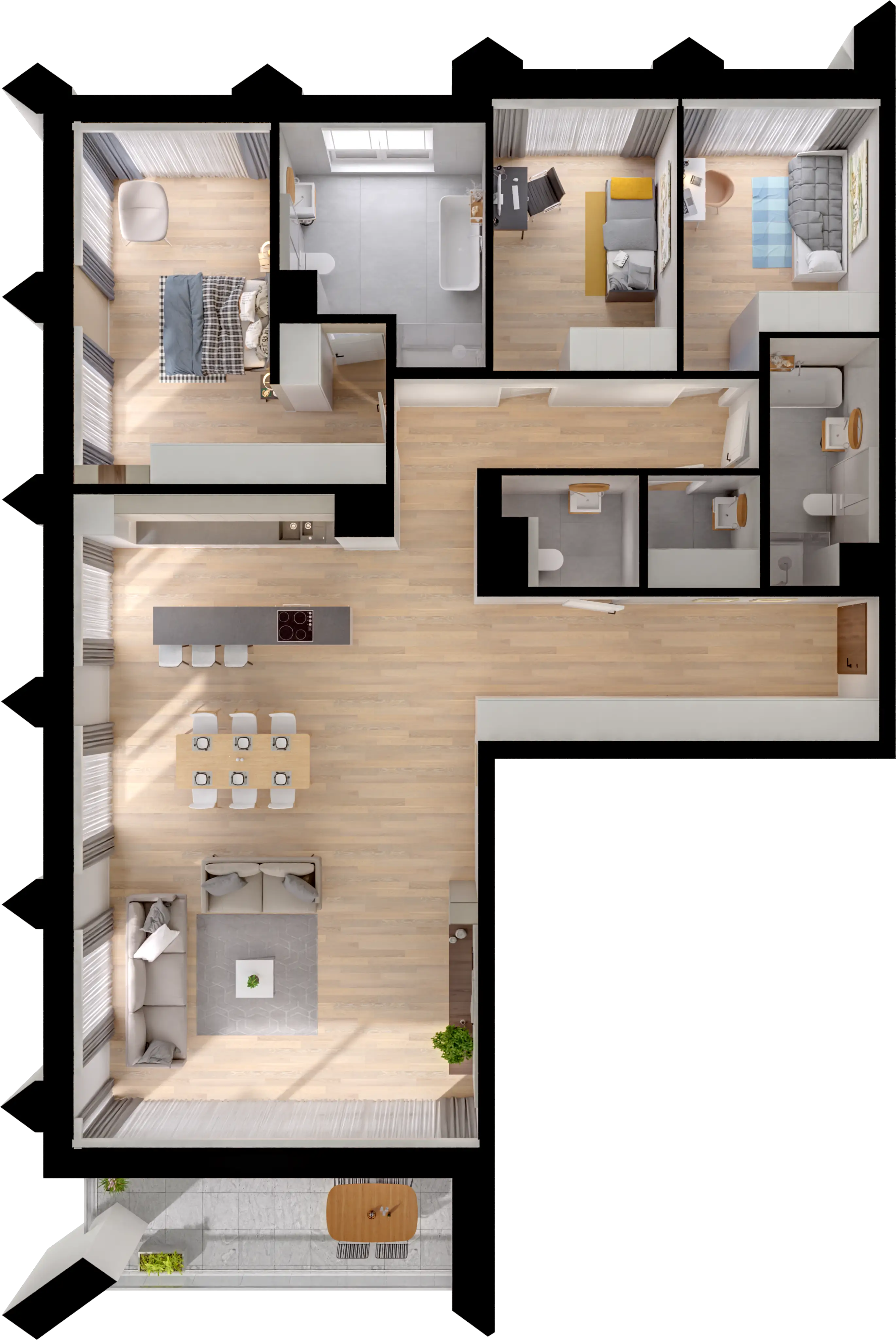 Plan 4 pok. 141m²