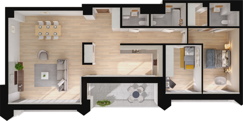 Plan 3 pok. 111m²