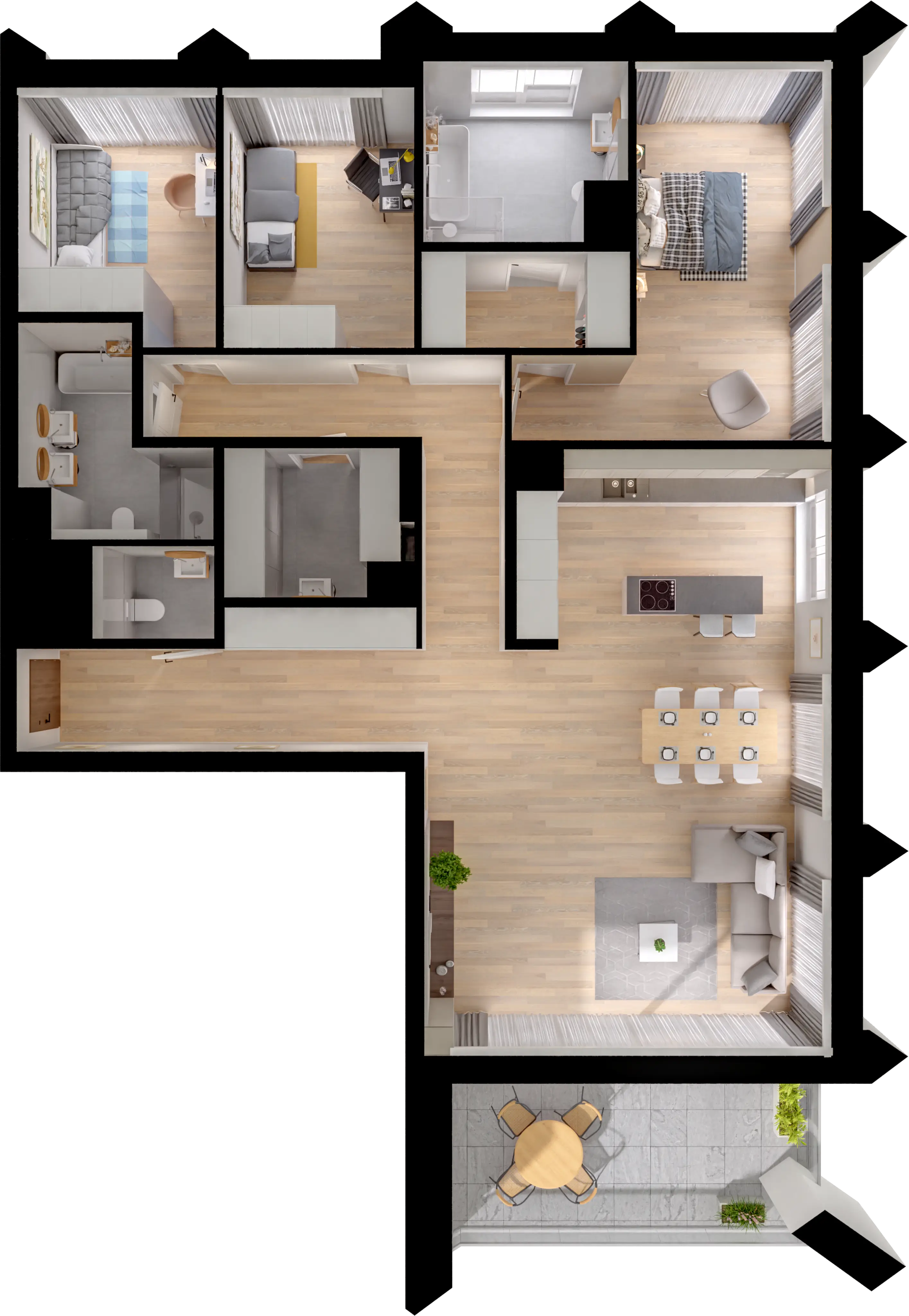 Plan 4 pok. 138m²