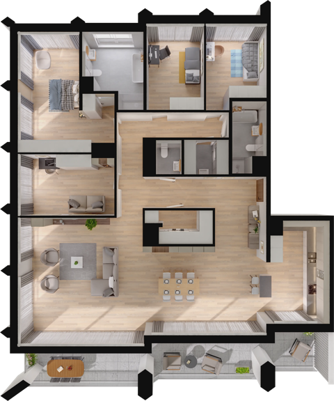Plan 5 pok. 189m²