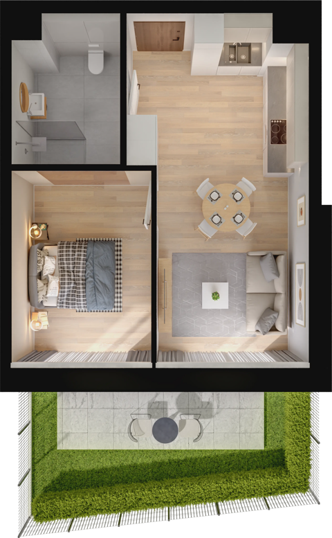 Plan 2 pok. 41m²
