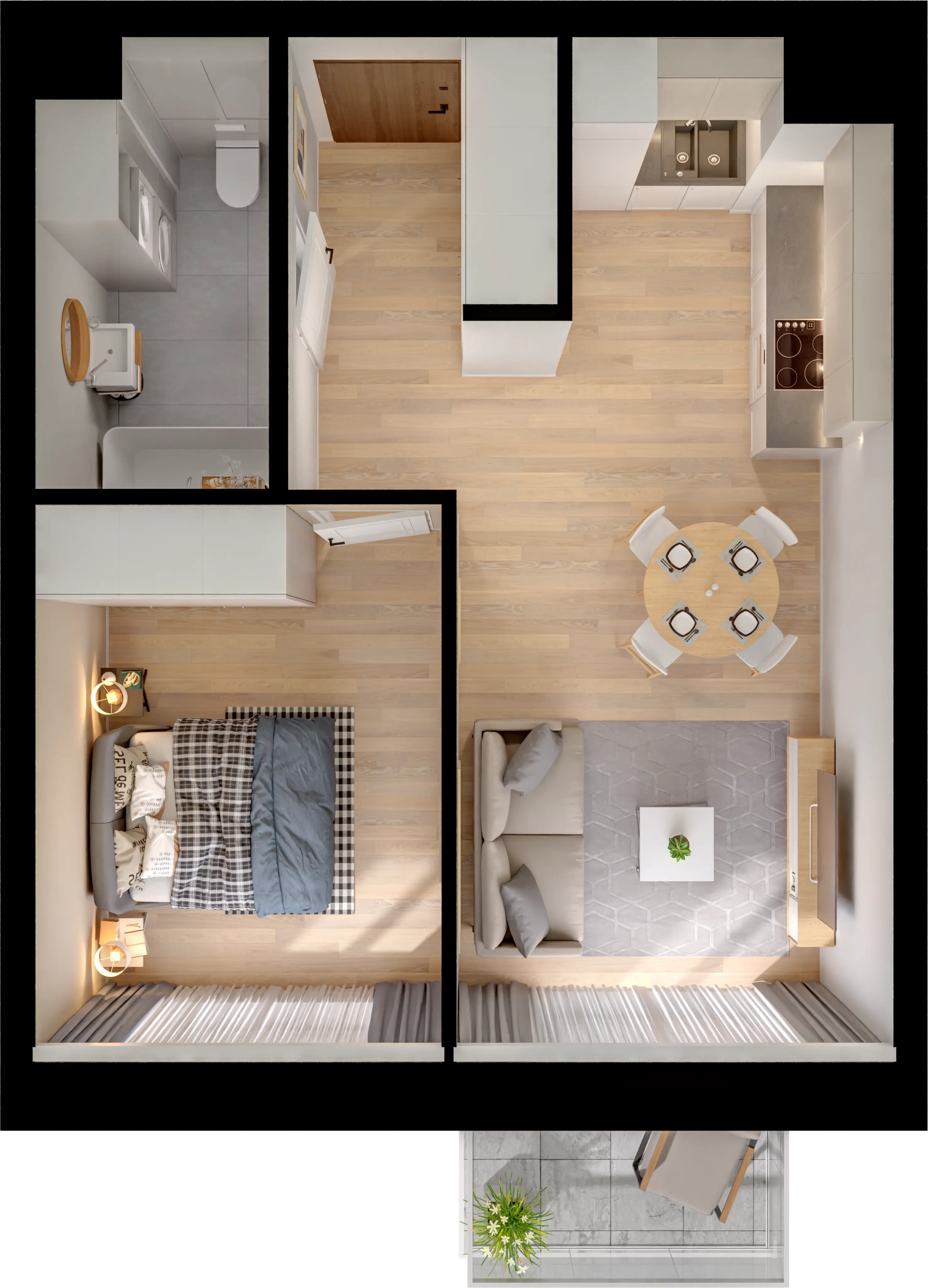Plan 2 pok. 41m²