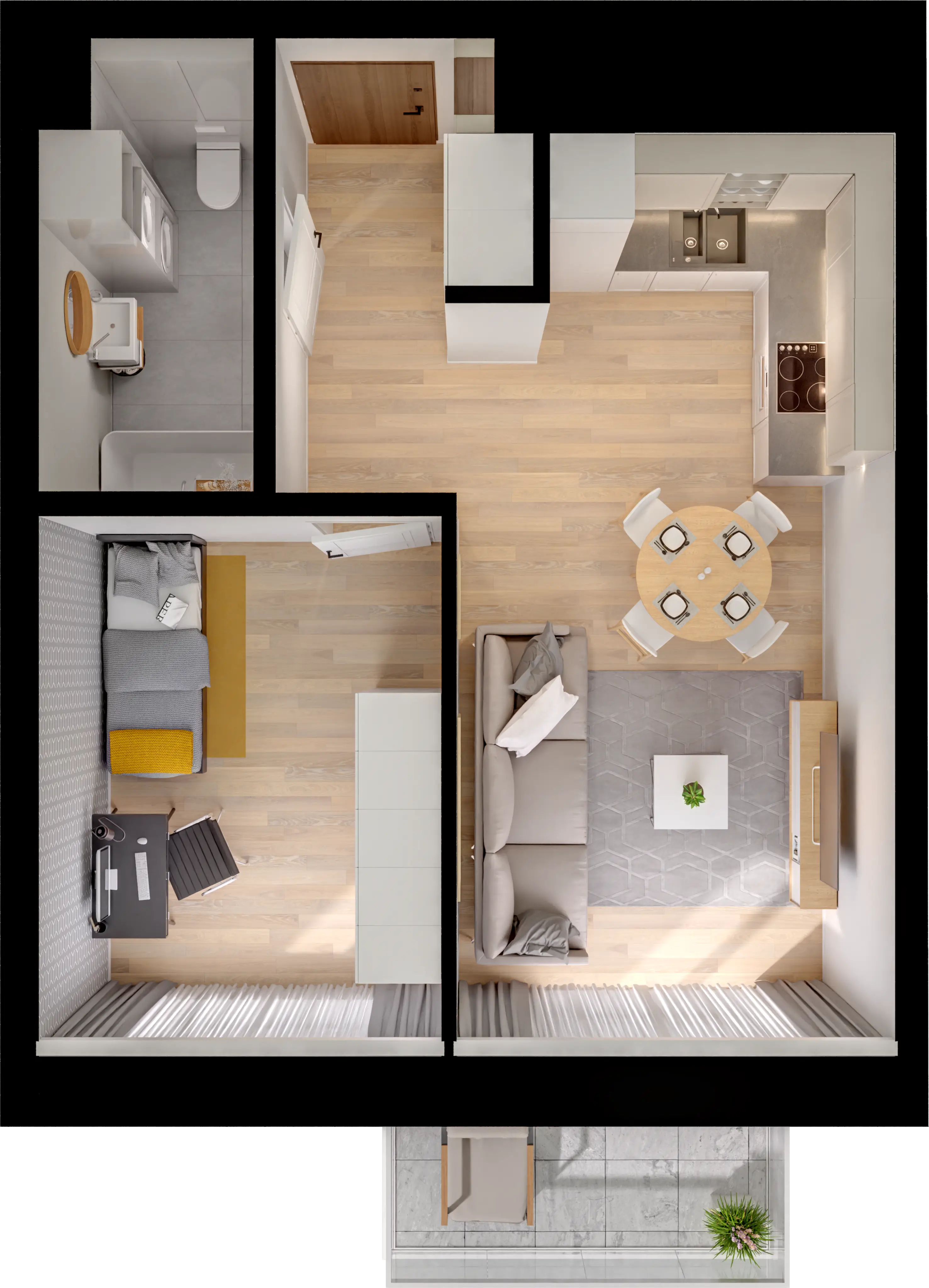 Plan 2 pok. 40m²