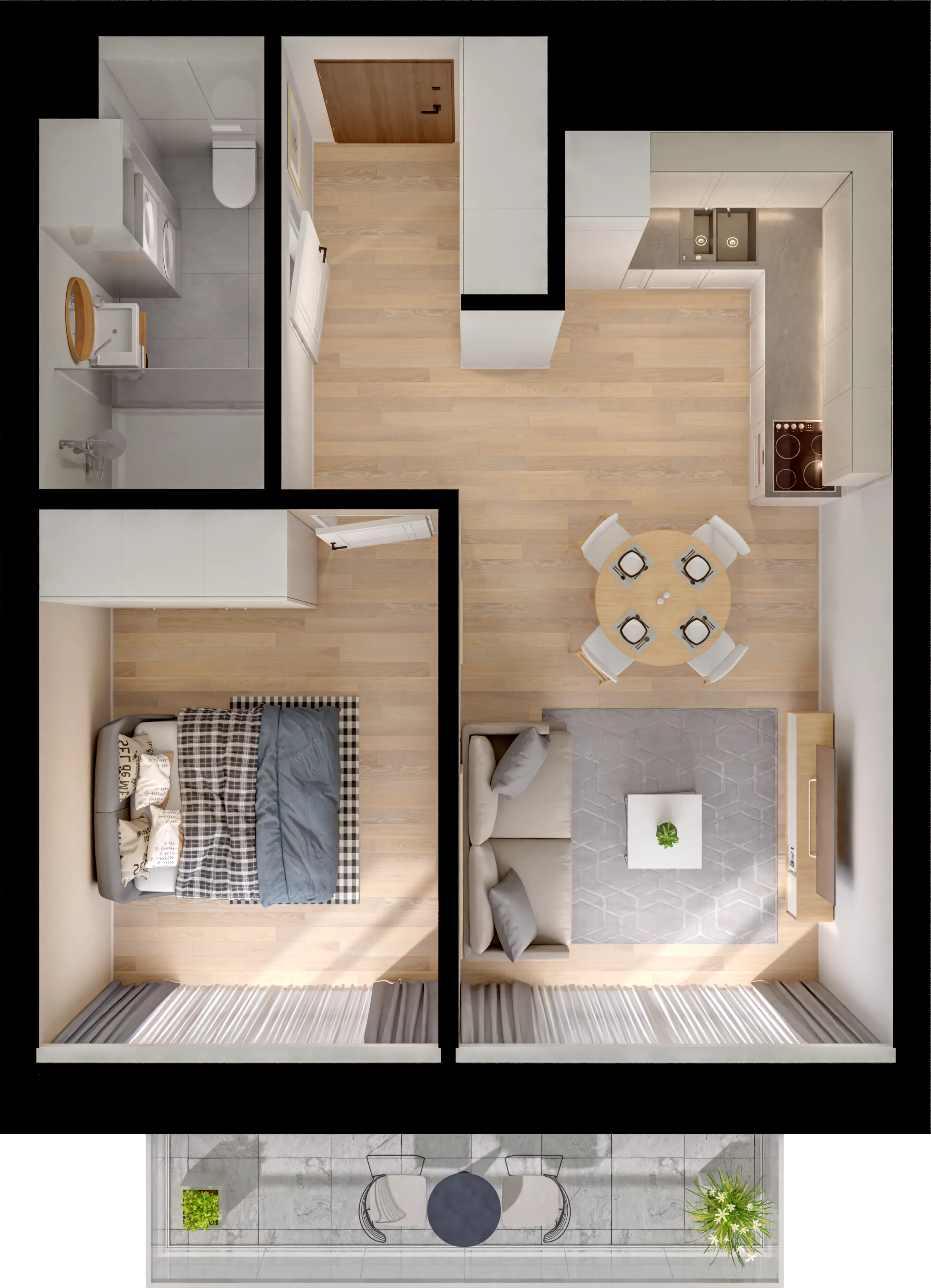 Plan 2 pok. 40m²