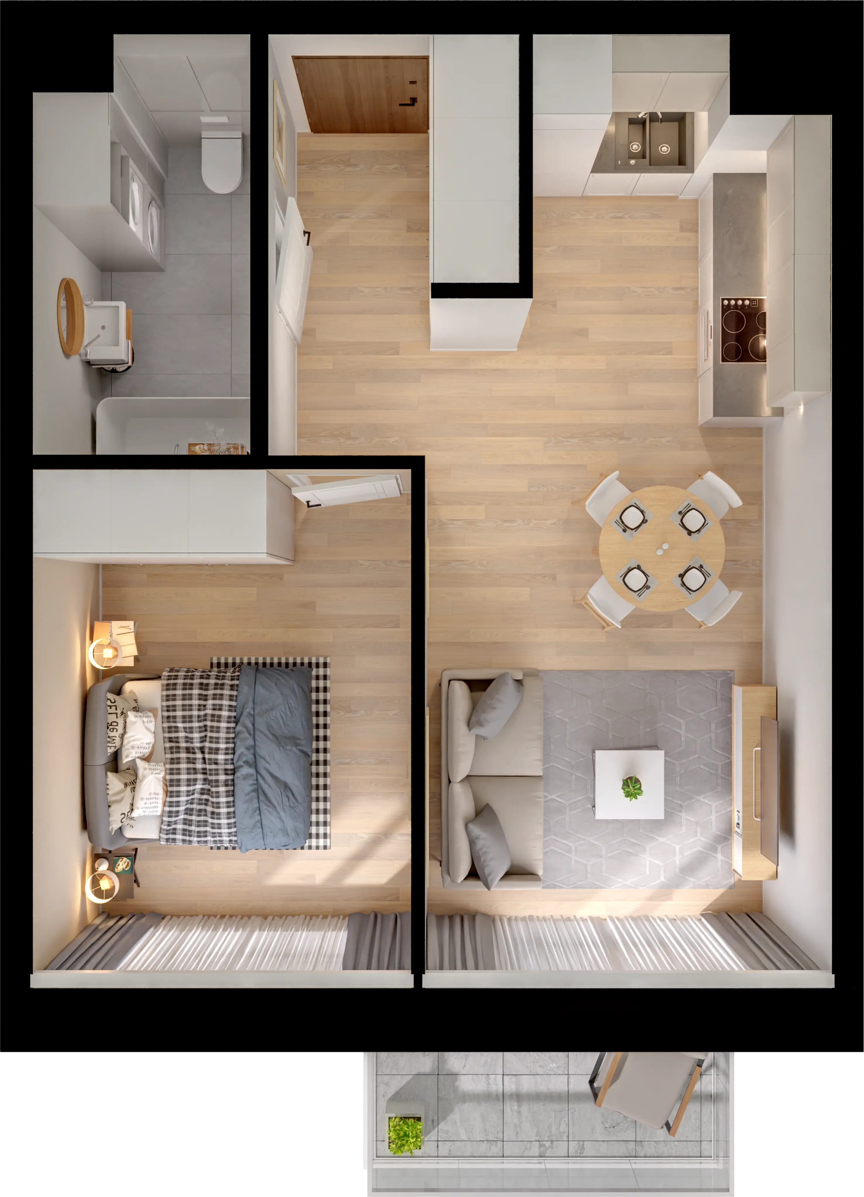 Plan 2 pok. 42m²