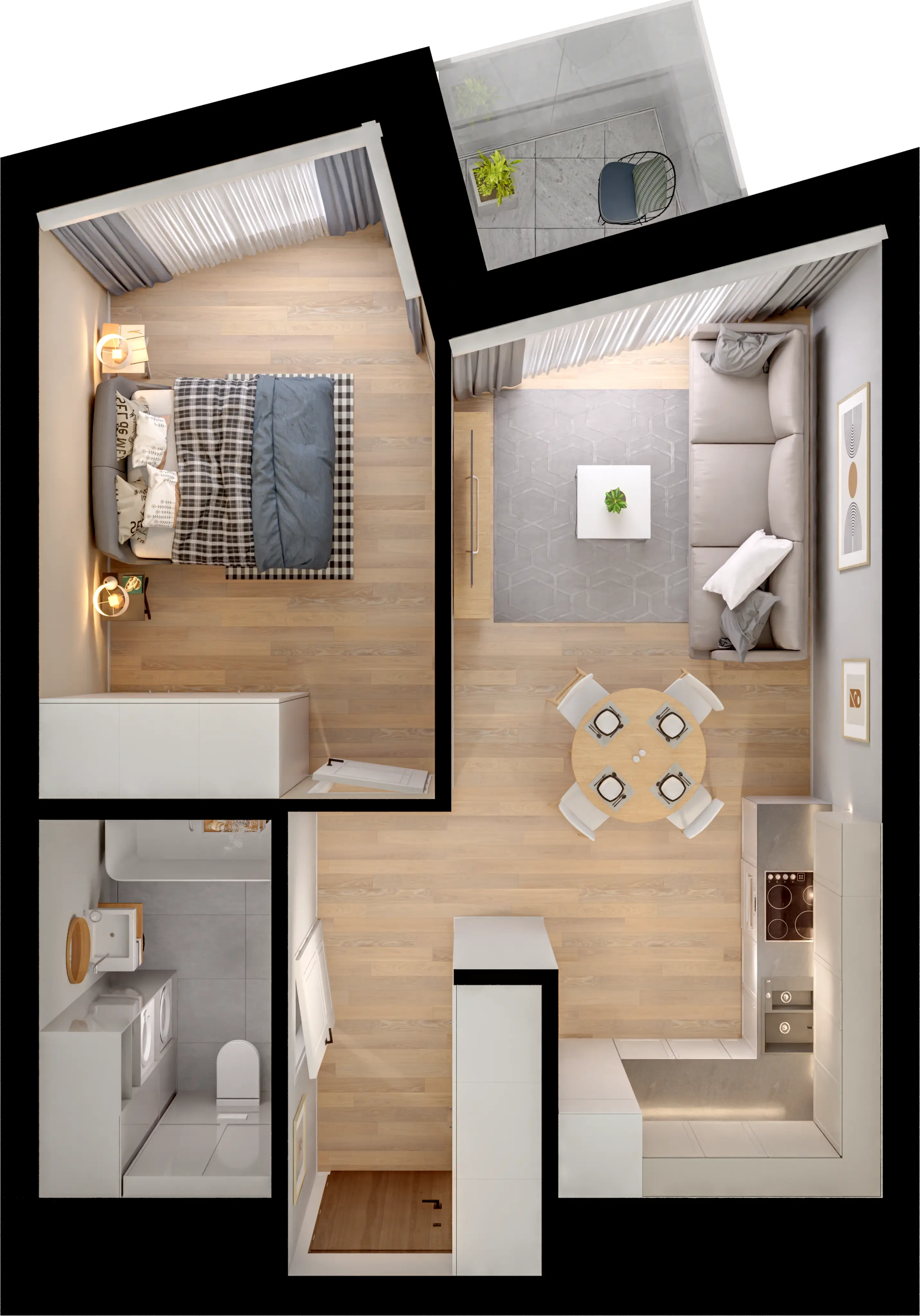 Plan 2 pok. 42m²