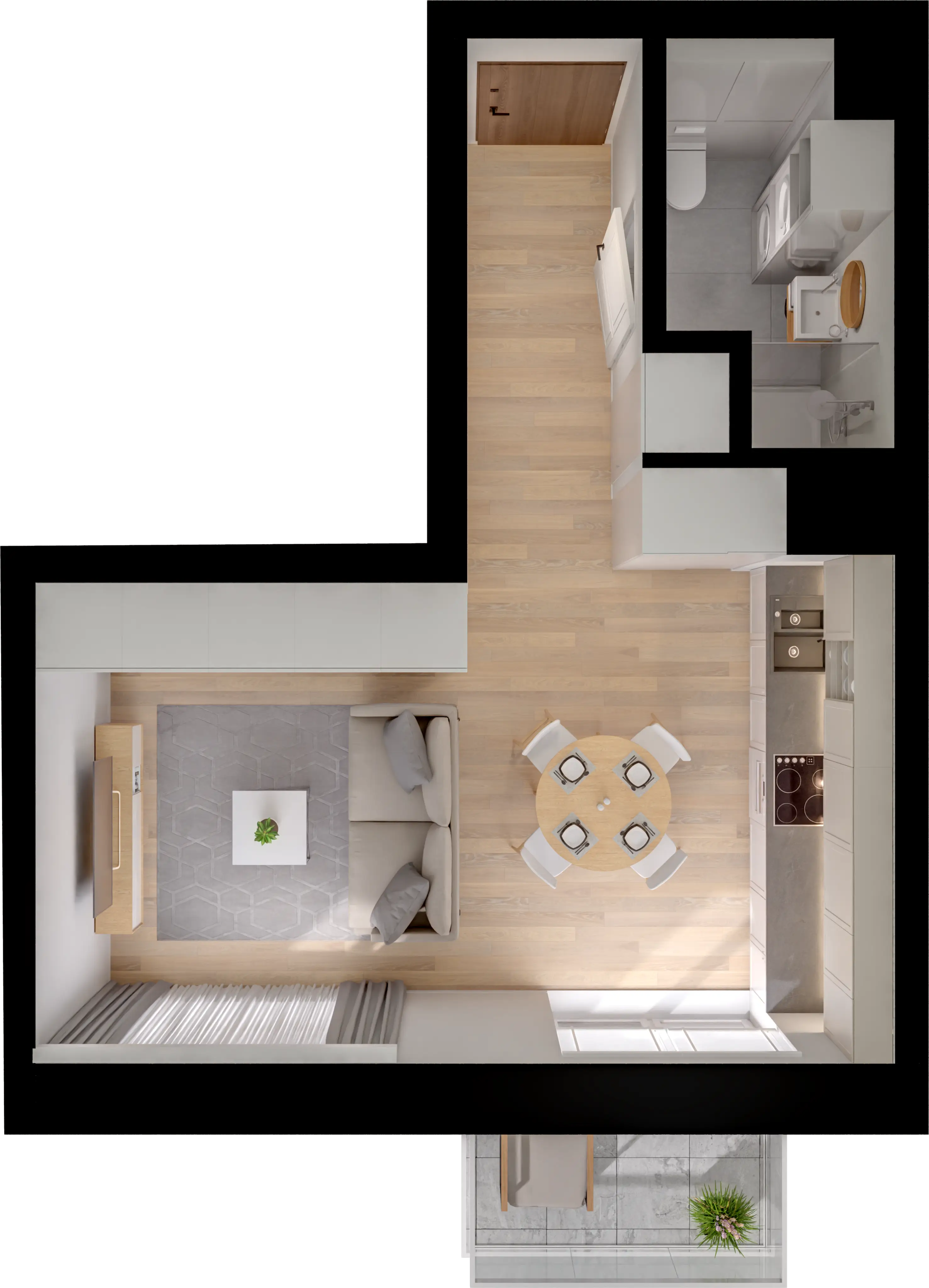 Plan 1 pok. 31m²
