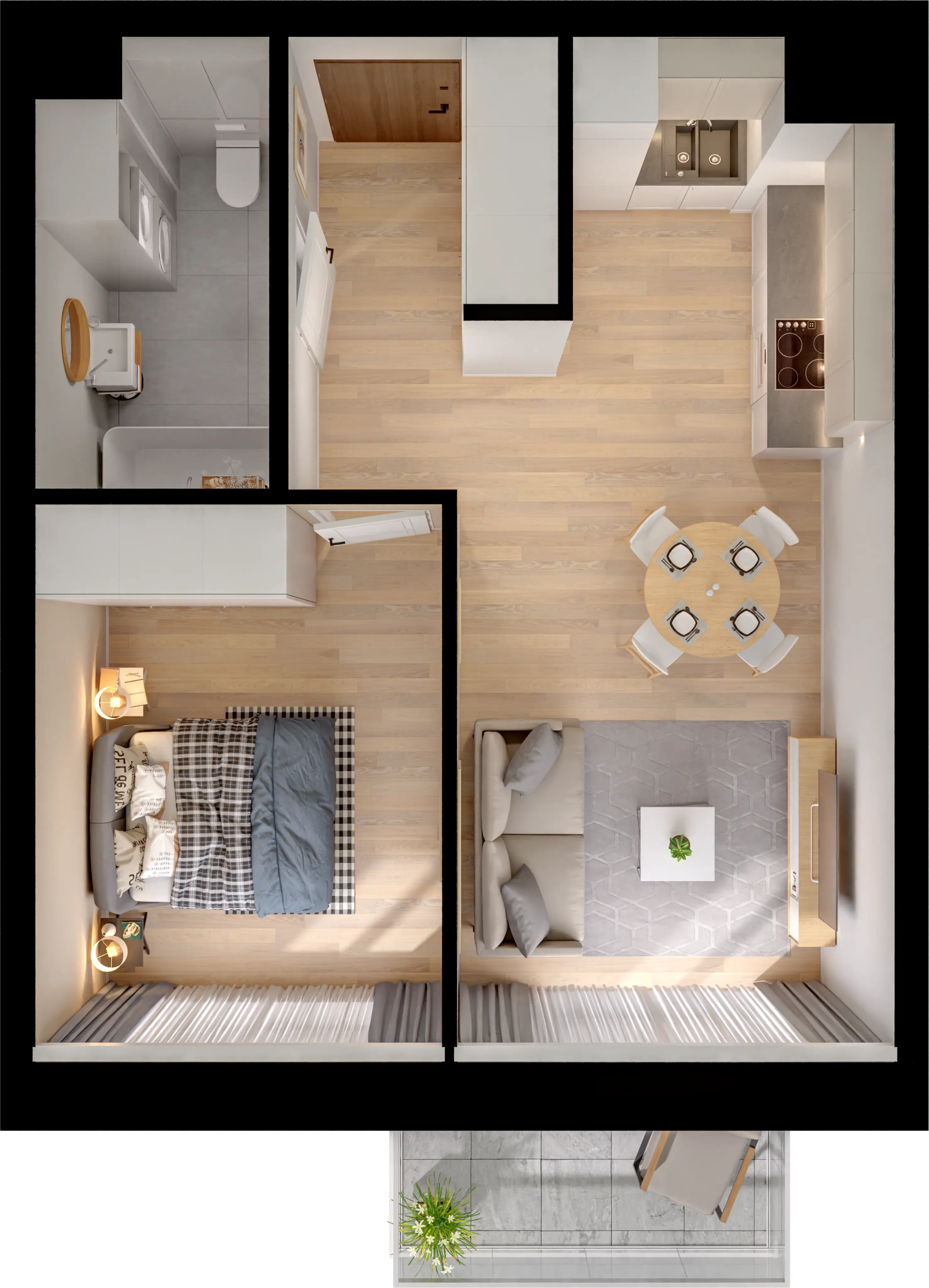 Plan 2 pok. 42m²