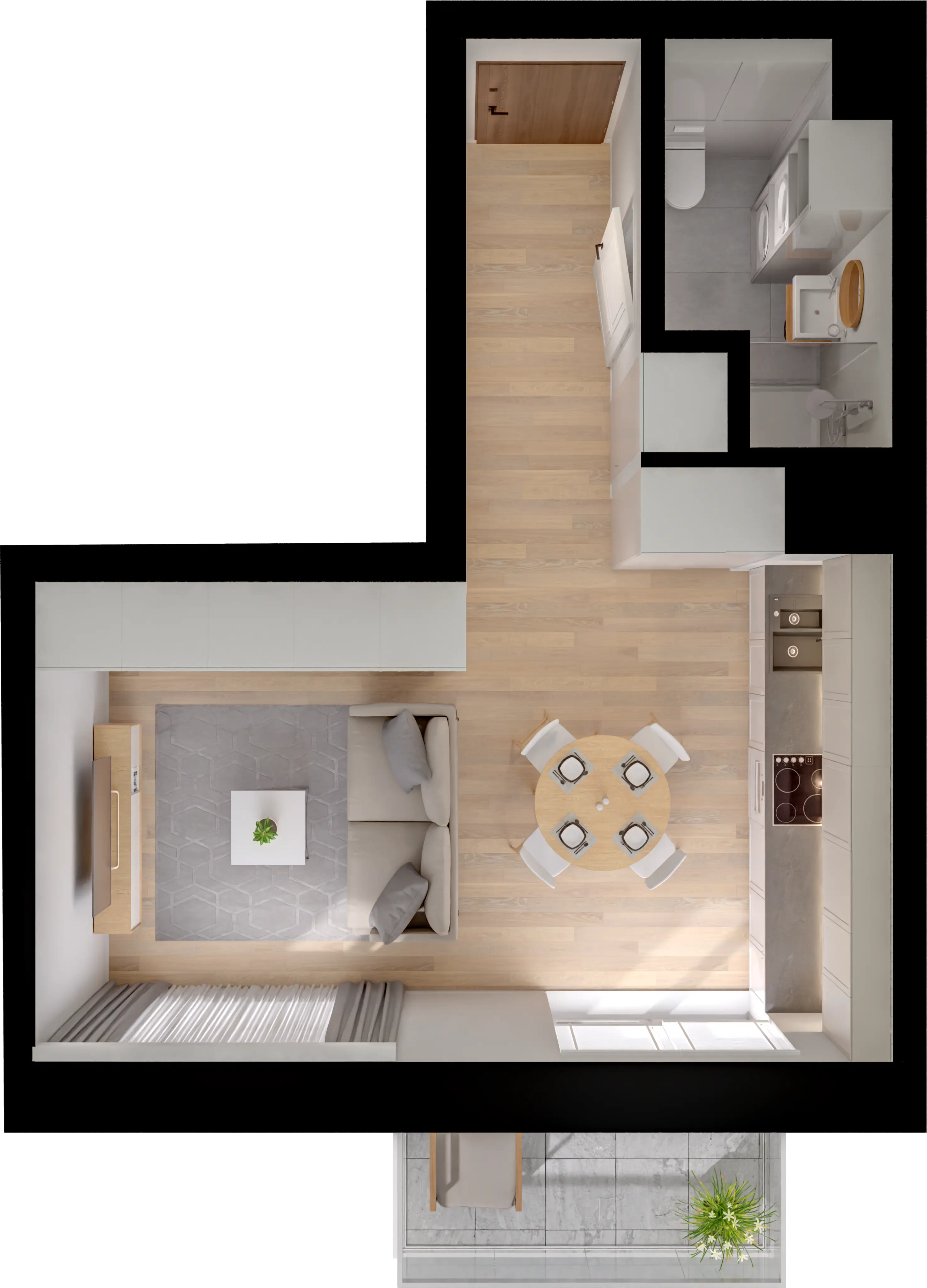 Plan 1 pok. 31m²