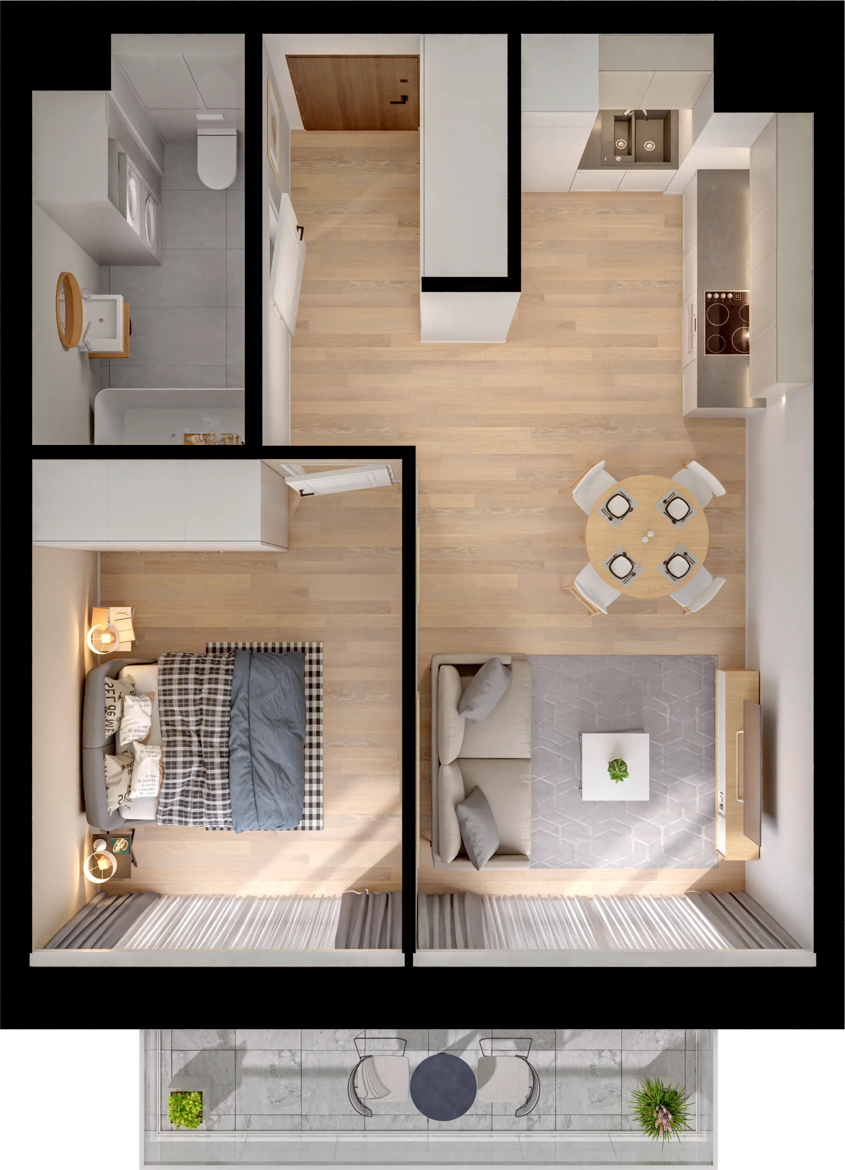 Plan 2 pok. 42m²
