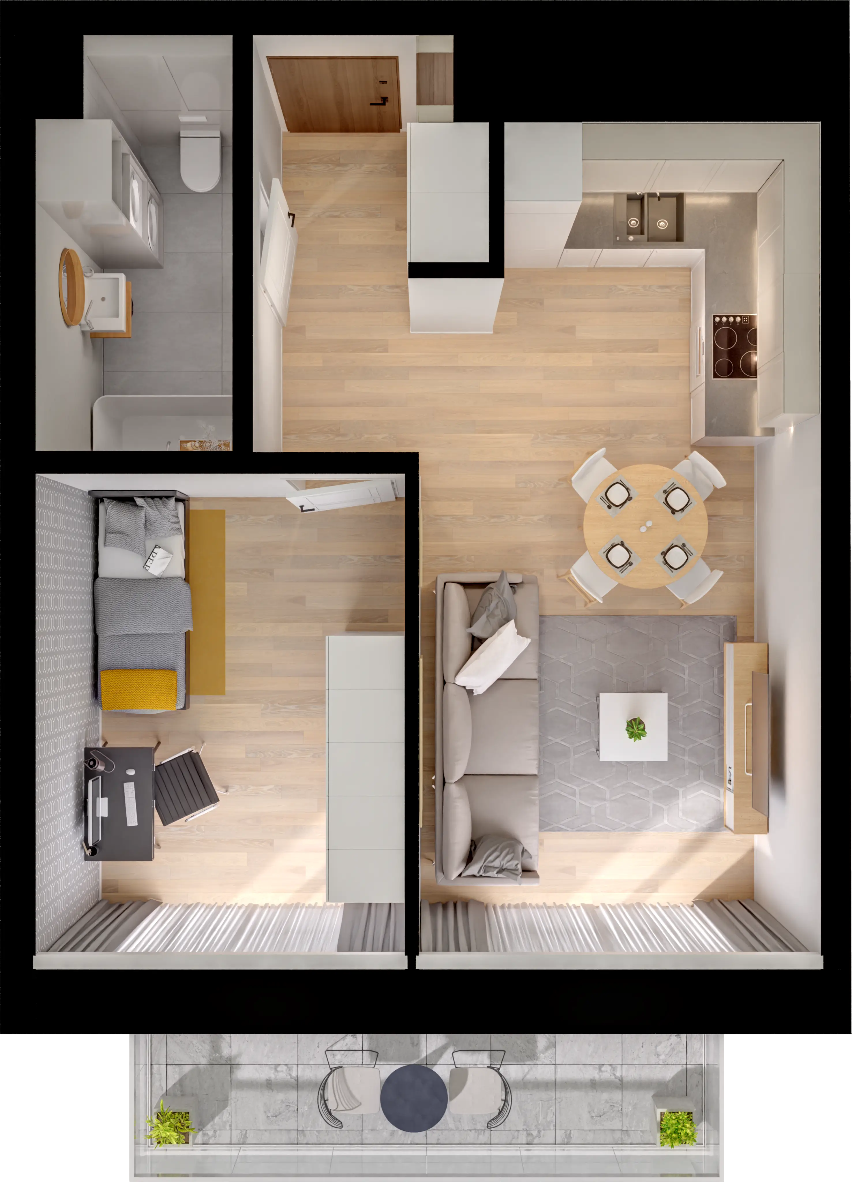 Plan 2 pok. 41m²