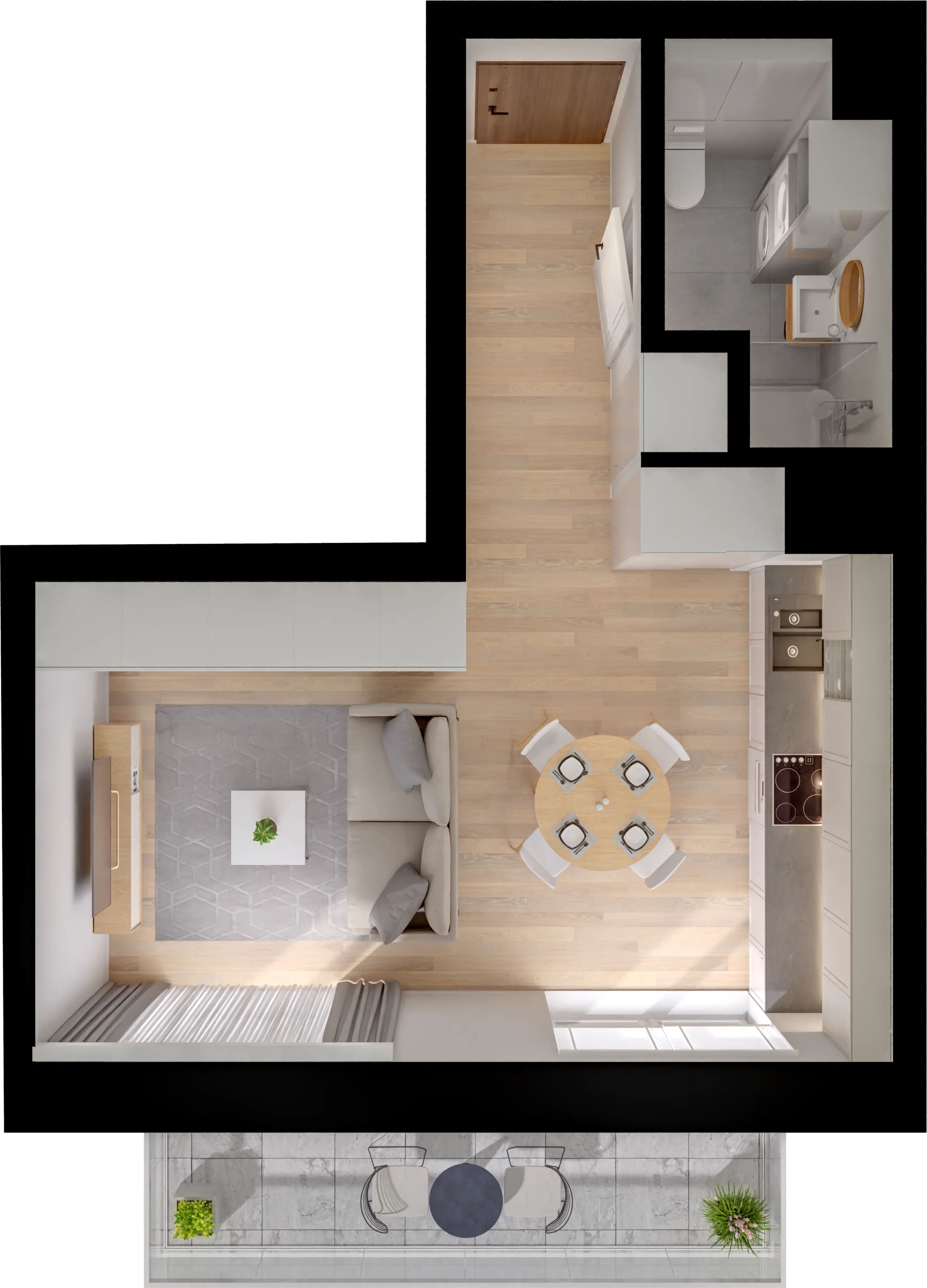 Plan 1 pok. 31m²