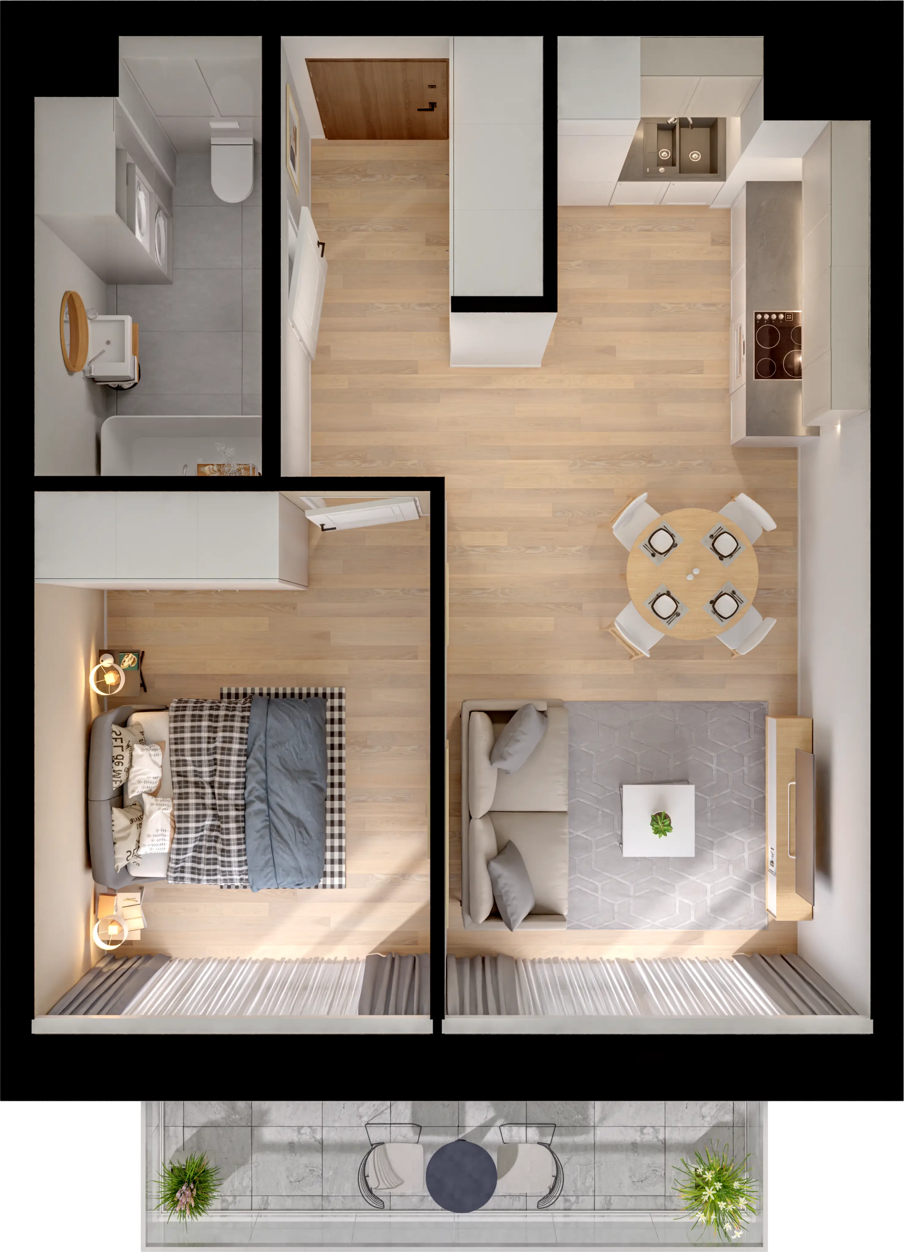 Plan 2 pok. 42m²