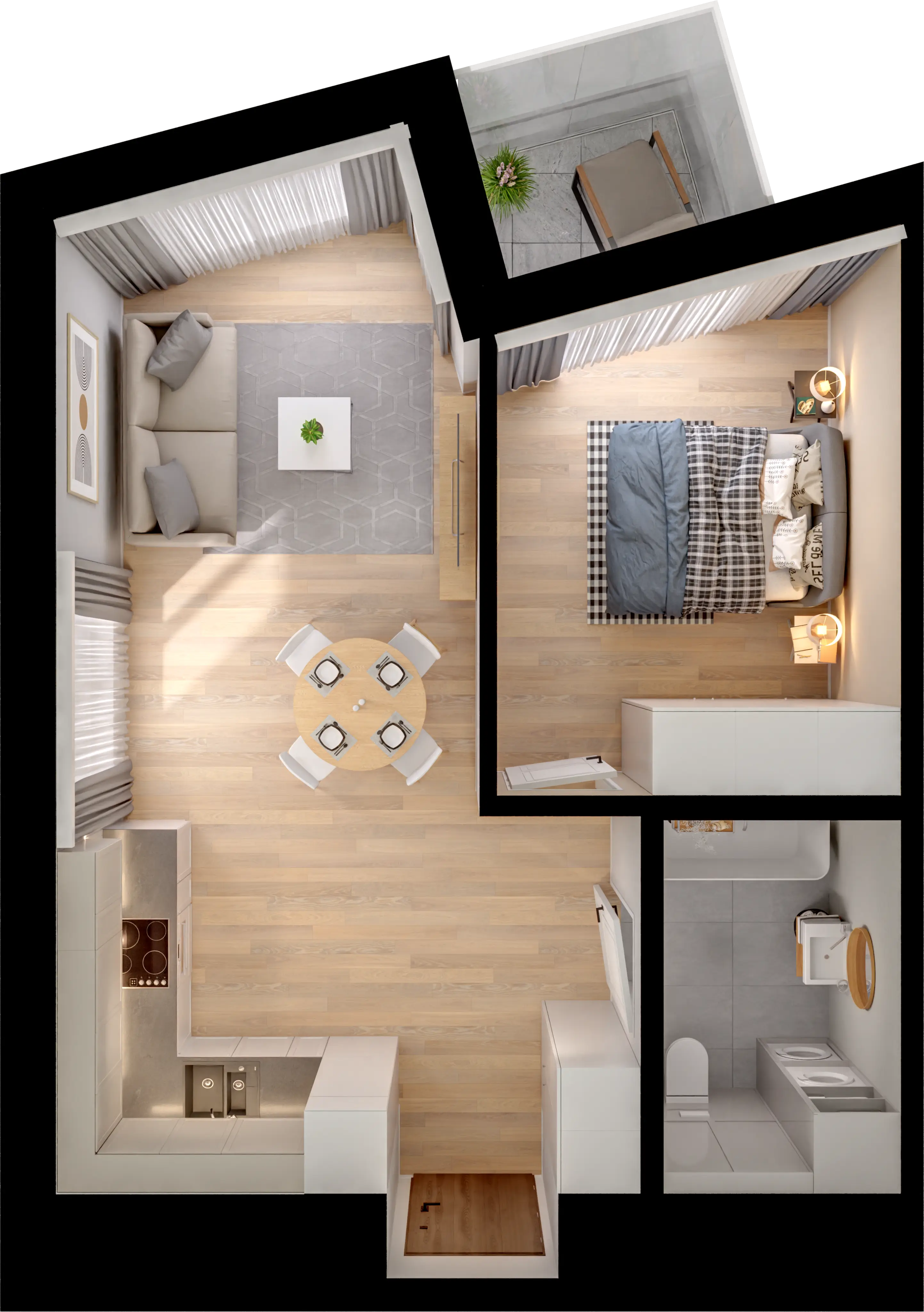 Plan 2 pok. 42m²