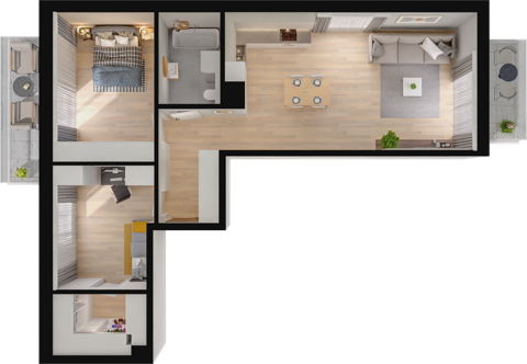 Plan 3 pok. 72m²