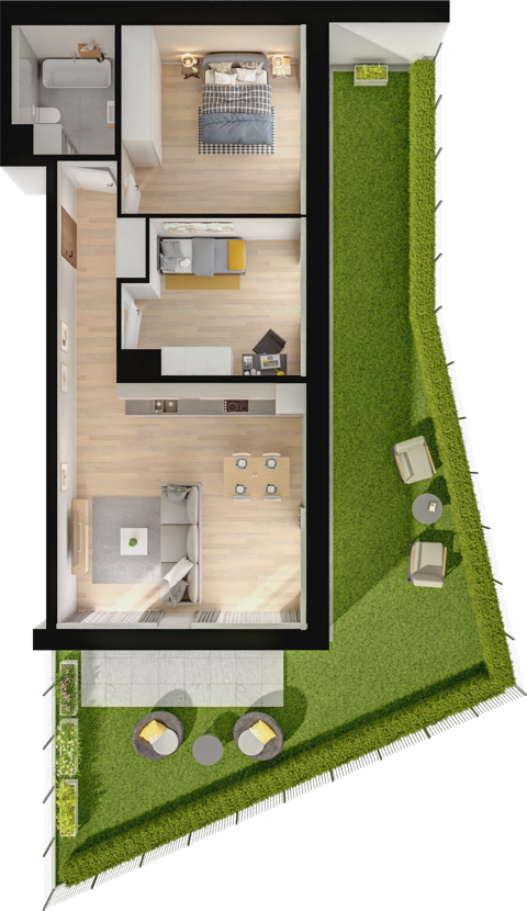 Plan 3 pok. 65m²