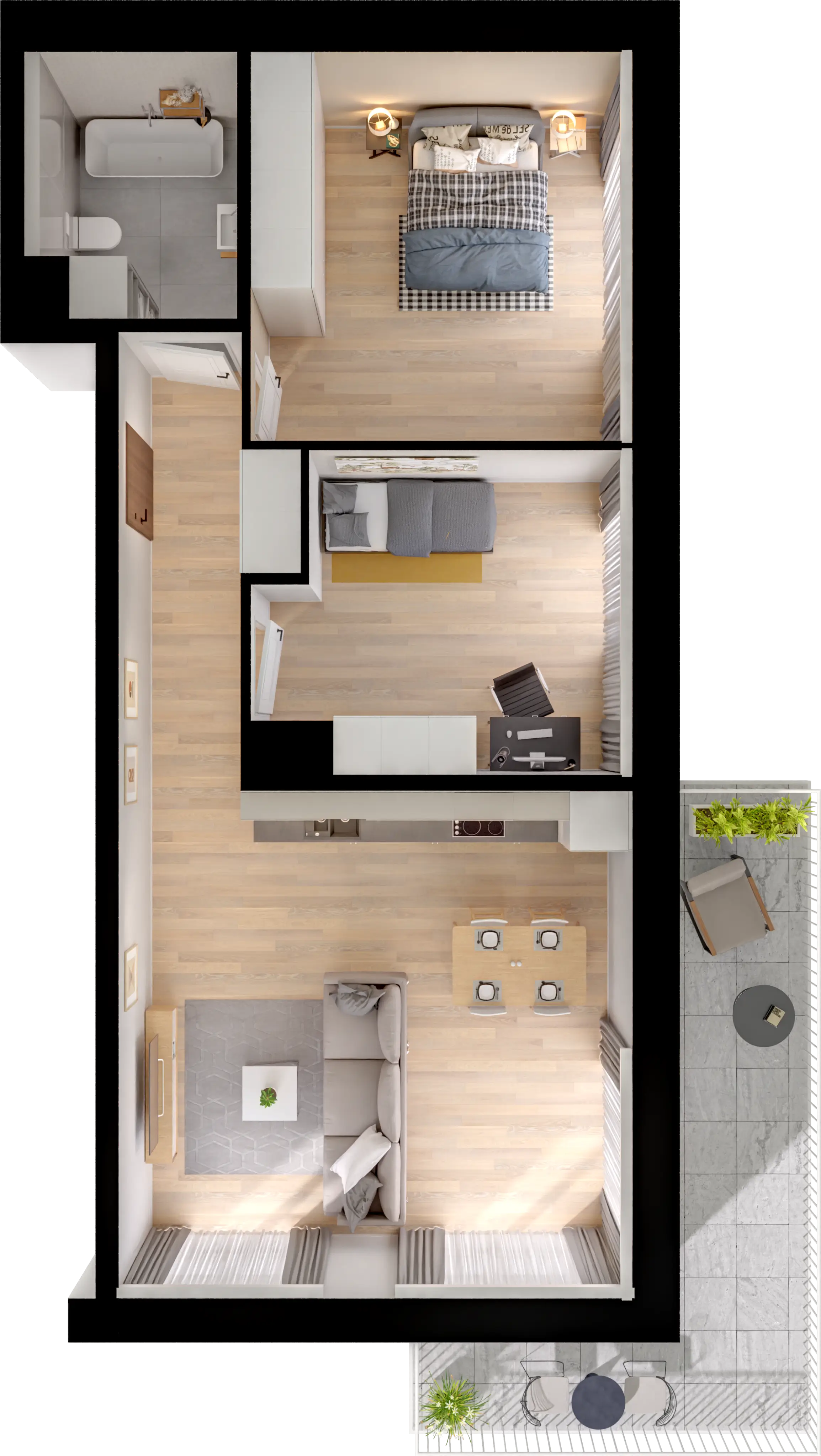 Plan 3 pok. 66m²