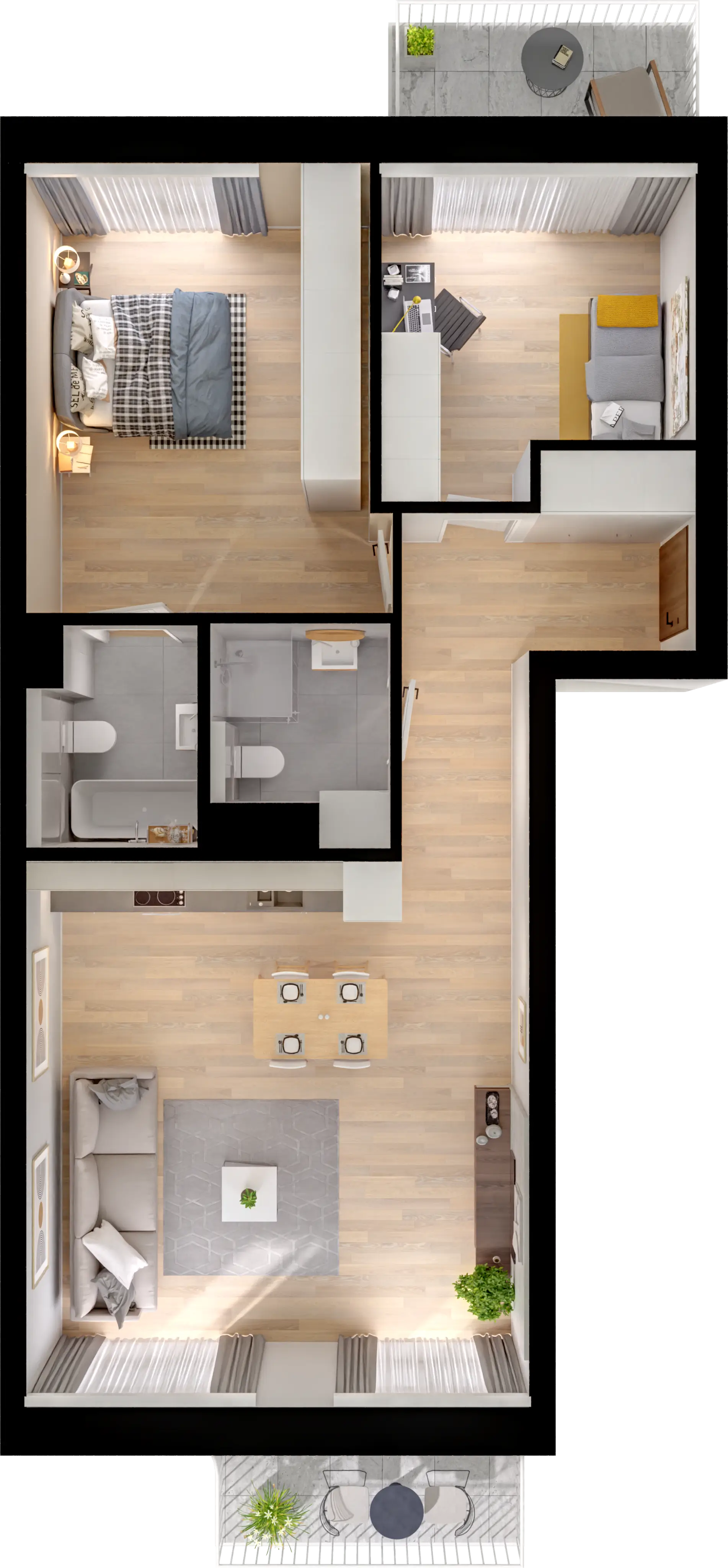 Plan 3 pok. 72m²