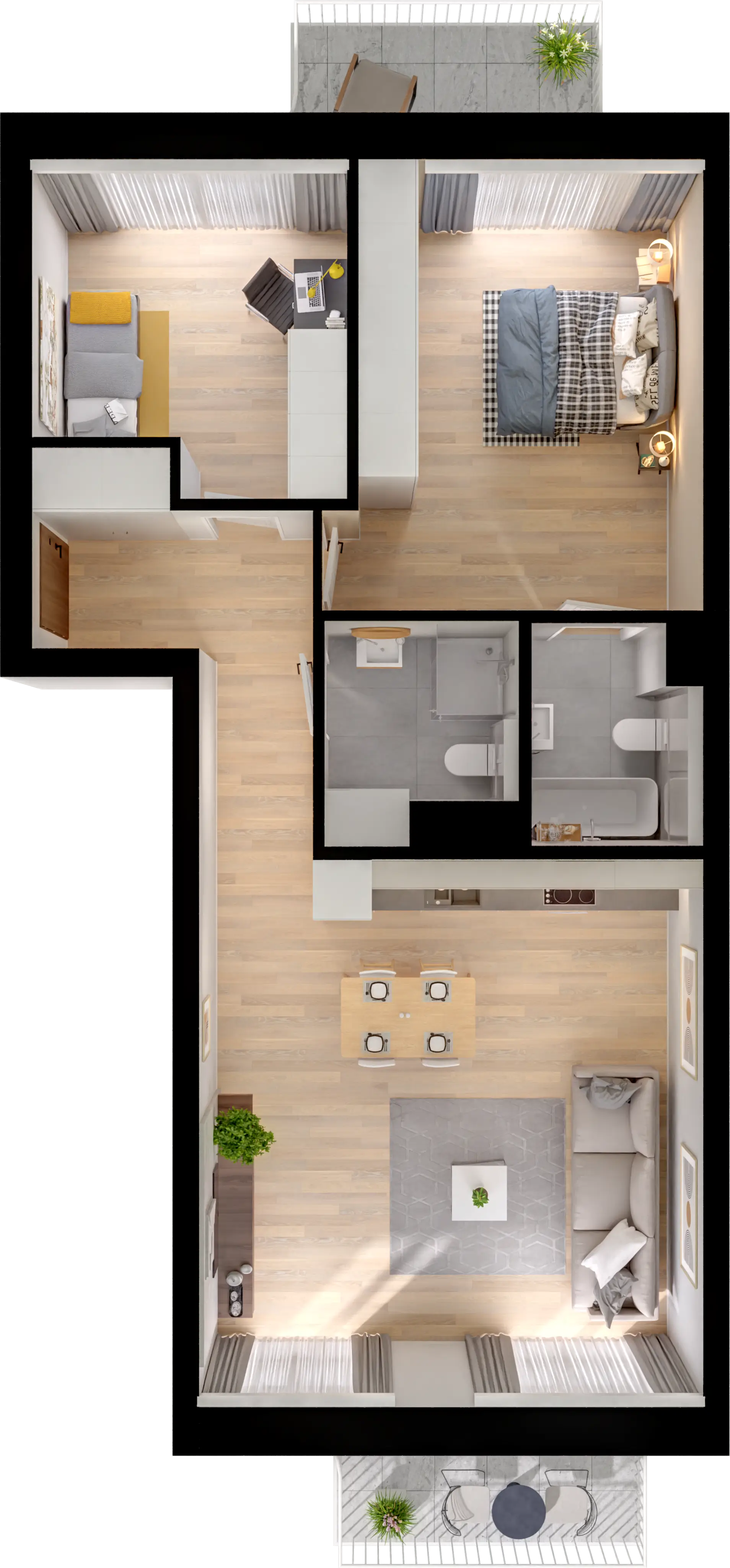 Plan 3 pok. 71m²