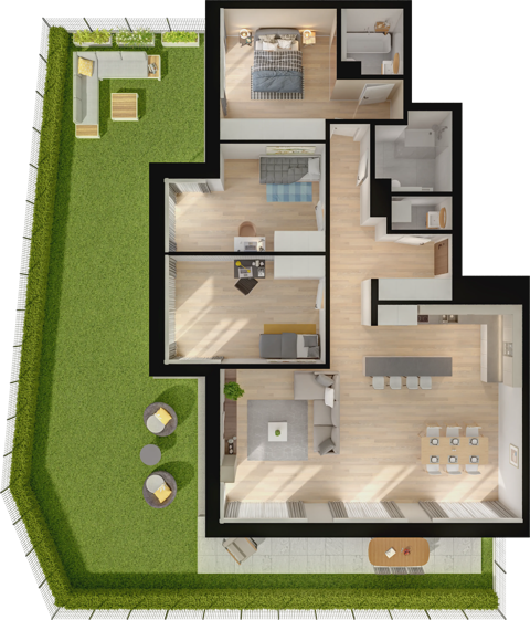 Plan 4 pok. 120m²